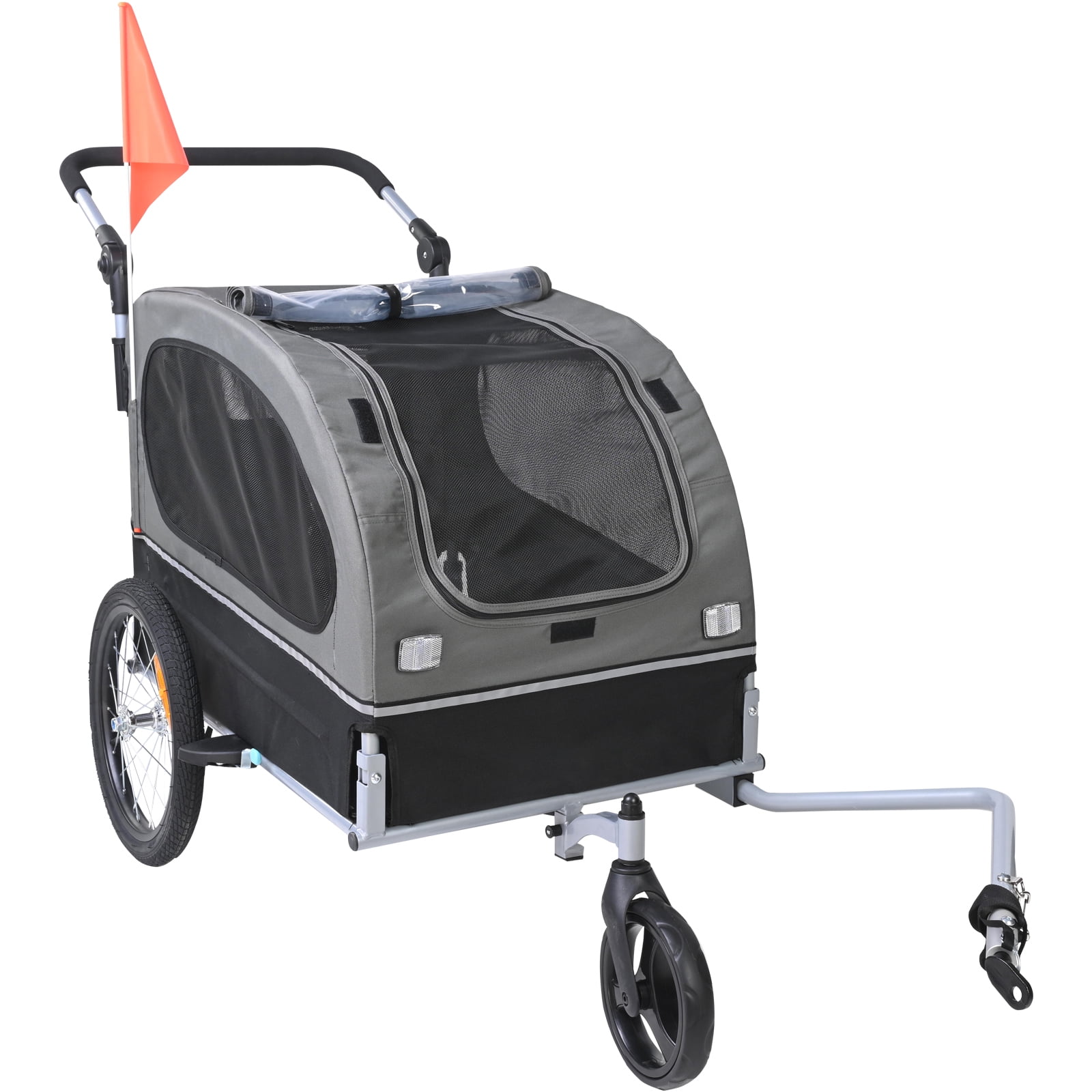 KFFKFF Pet Bicycle Trailer & Stroller Dog Cat Bike Carrier 88 lbs Water Resistant