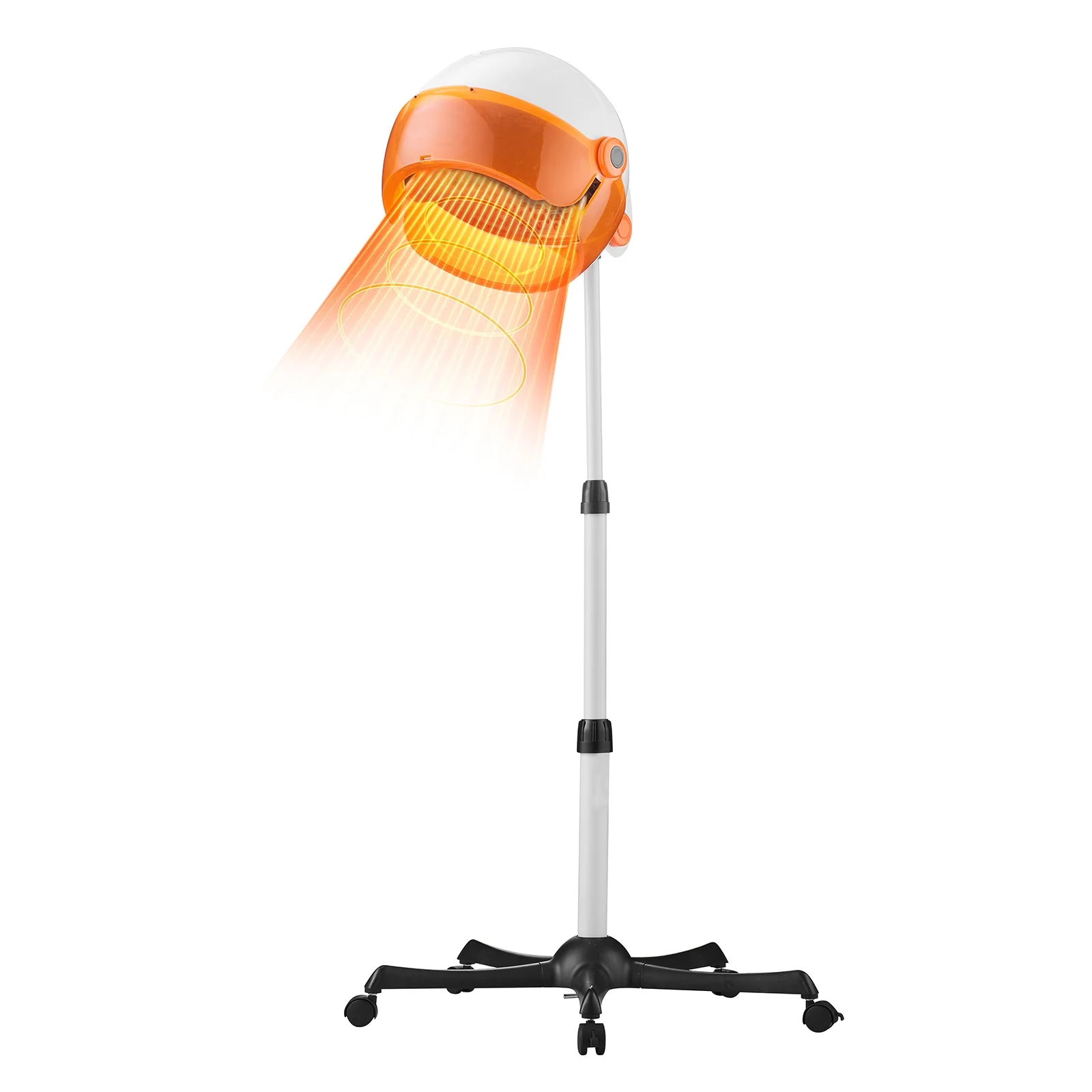 KFFKFF Professional Hooded Dryer, 1875W Adjustable Floor Hooded Bonnet Hair Dryers with Rolling Wheels, 3 Temp Settings & Wind Speed, Floor Standing Rolling Base with Wheels for Beauty Salon