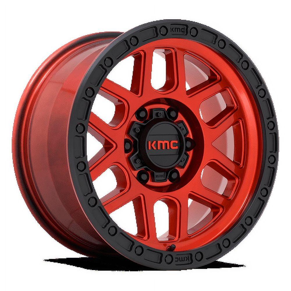 KMC Aluminum Rim KM544 MESA 17X8.5in Candy Red with Black Lip Finish, KM54478568900