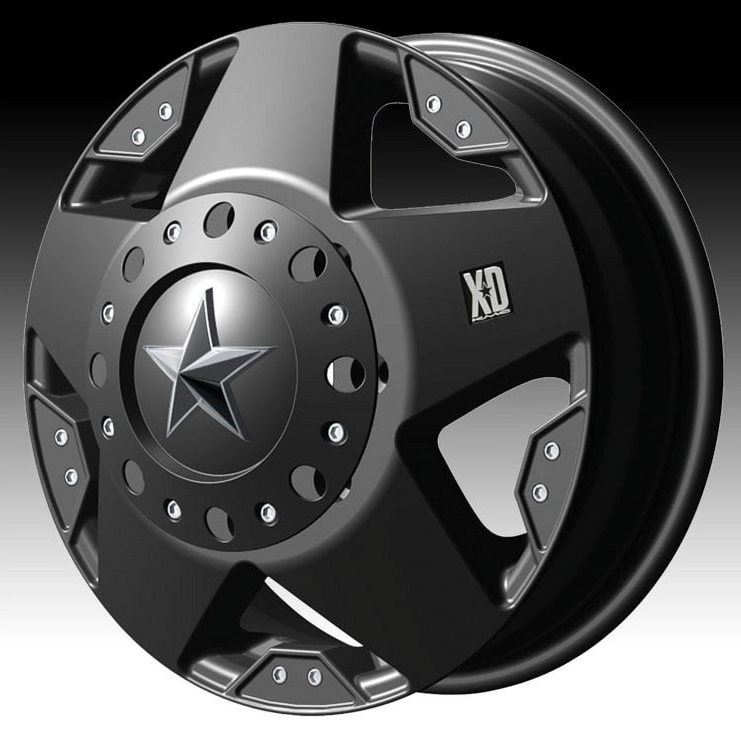 KMC-XD Wheels XD77576082794N XDWXD77576082794N KMC XD SERIES 17X6 775 ROCKSTAR DUALLY MATTE BLACK REAR 8X200 bp b/s -134 offs