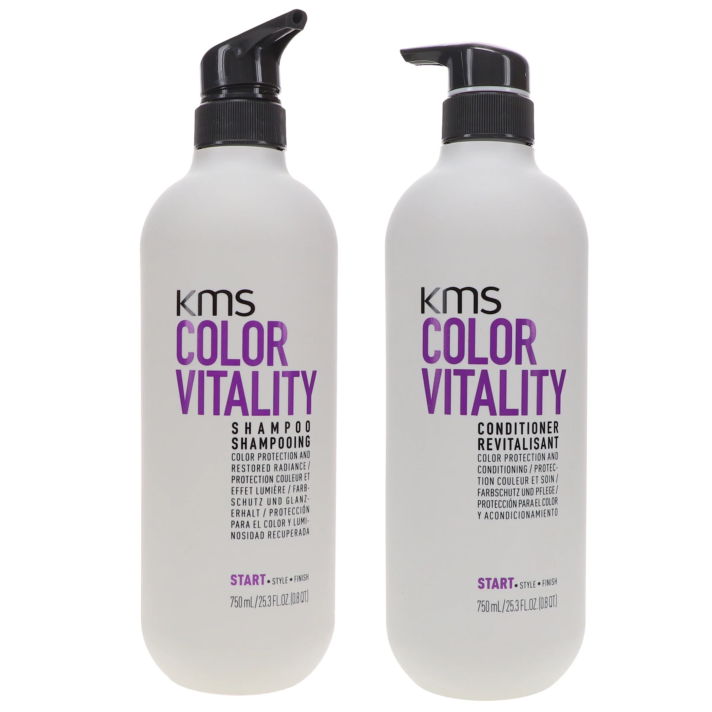 KMS Color Vitality Shampoo and Conditioner Duo - 25.3 oz Each with Pump