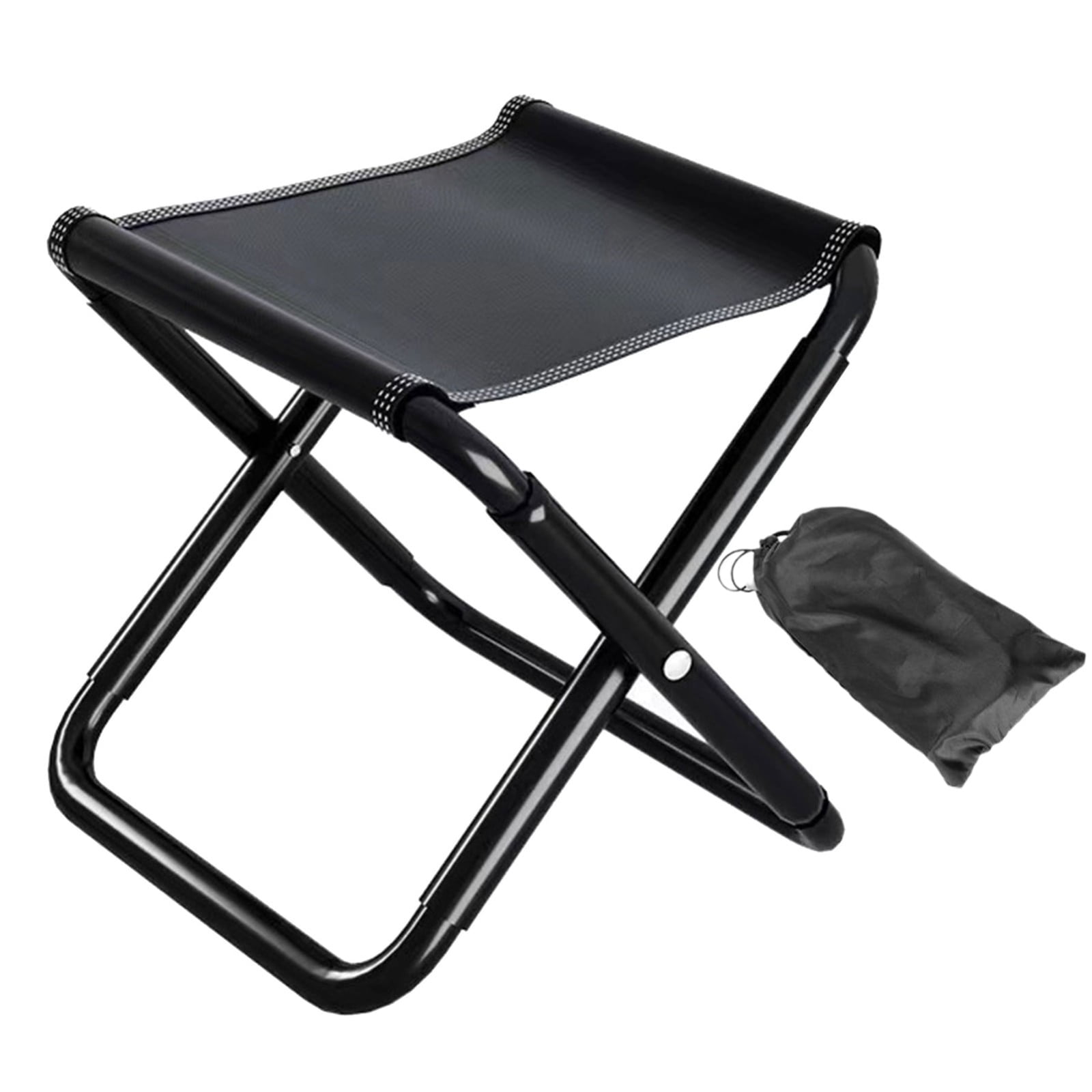 KXBDSFY Camping Stool 16In Tall Large Size Folding Stool With Carry Bag Aluminum Alloy Bracket Load Capacity To 300Lbs for Outdoor Travel Hiking BBQ Fishing Beach for Home