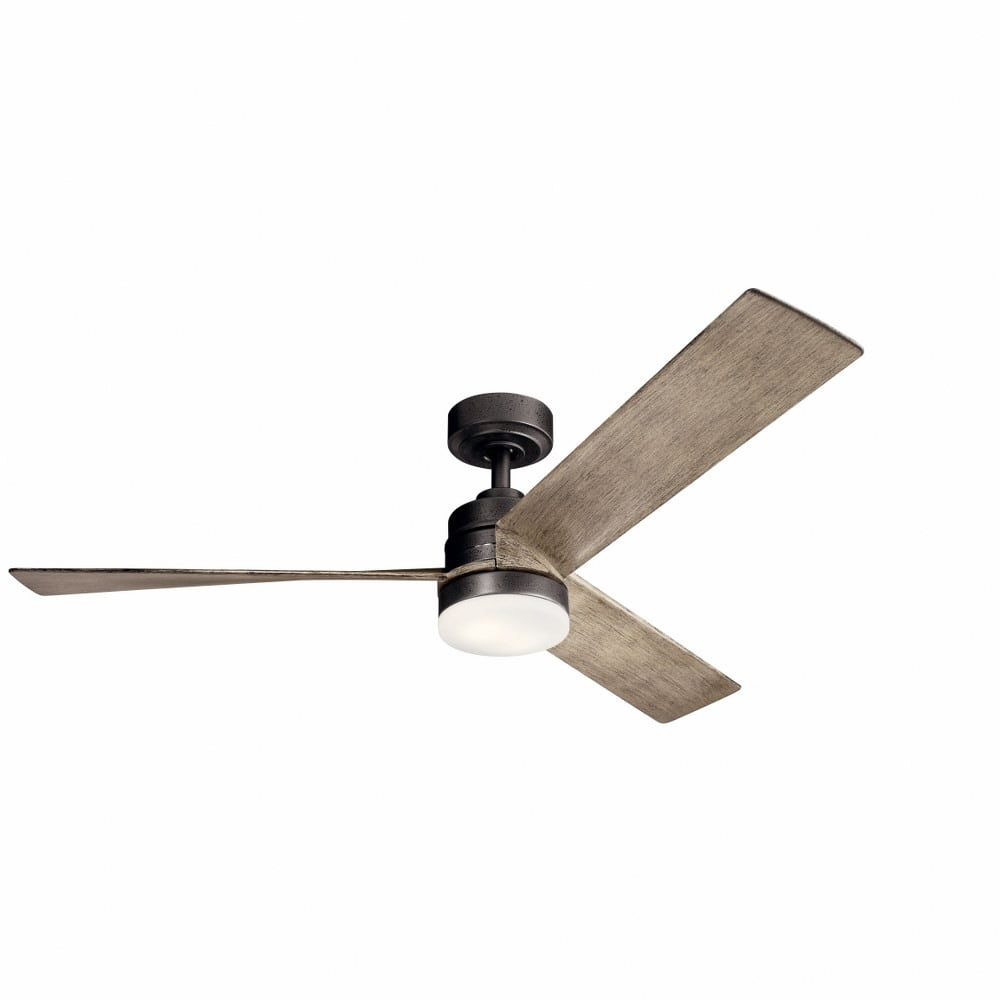 300275AVI Kichler Lighting Spyn - Ceiling Fan with Light Kit - 14.5 inches tall by 52 inches wide-Anvil Iron Finish