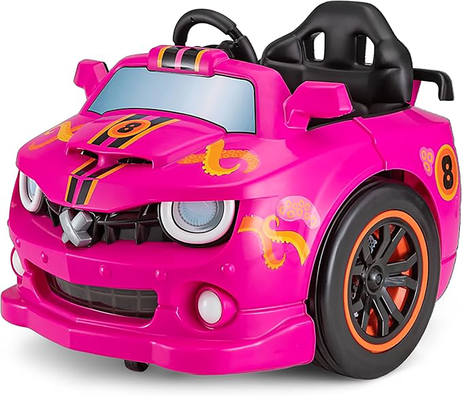 Kid Trax Dizzy Racers 6V Ride On Electric Car – 360° Spin, Up to 66lbs, Ages 2-5, Pink