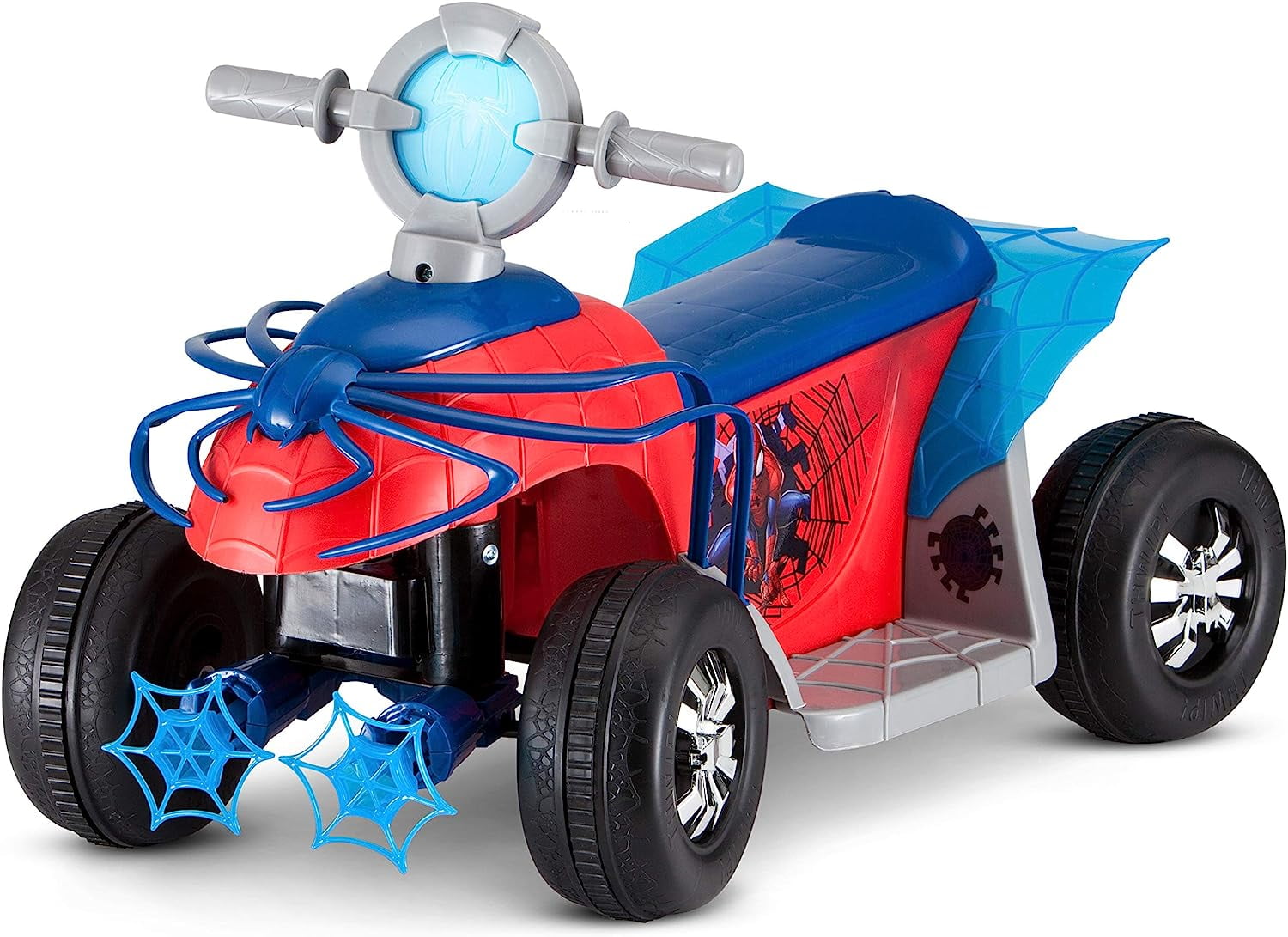 Kid Trax Toddler Marvel's Spider-Man Premium Toddler Quad Ride-On, Kids 18-30 Months, 6V Battery and Charger Included, Max Weight 44 lbs, Red