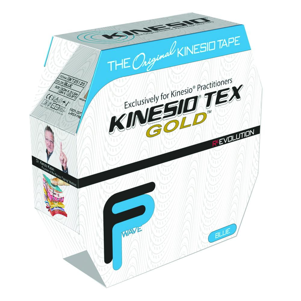 Kinesio Tape, Tex Gold, 2" x 34 yds, Blue, Bulk Roll