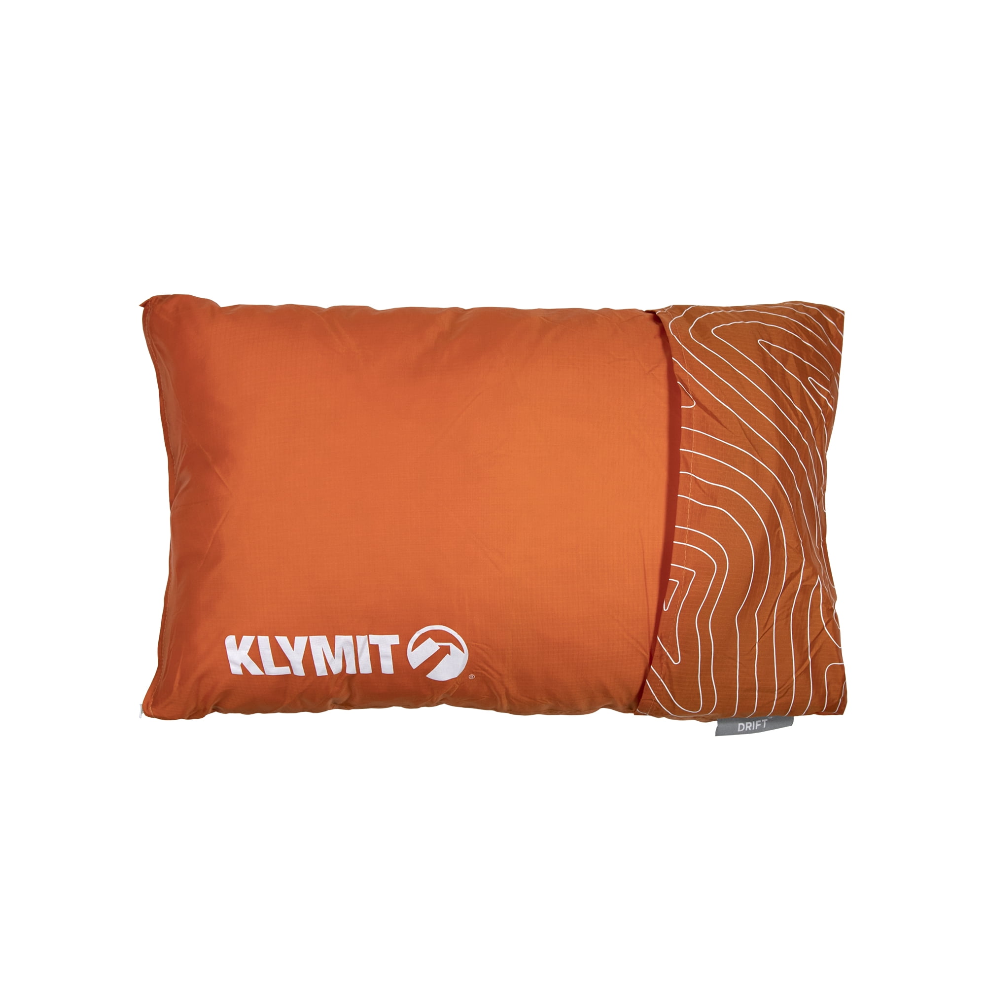 Klymit Drift Memory Foam Outdoor Camping Pillow, Orange
