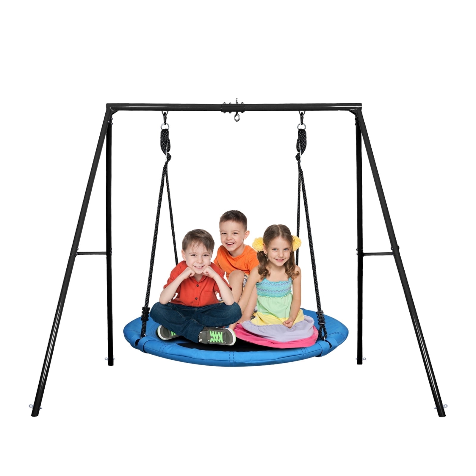 KloKick 440lbs Metal Swing Sets with 40" Saucer Tree Swing and Heavy Duty Swing Stand