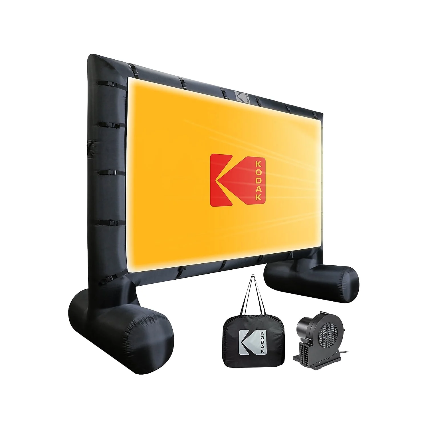 Kodak Giant Inflatable Projector Screen, 17.5 ft. Blow Up Projector Screen with Pump and Case