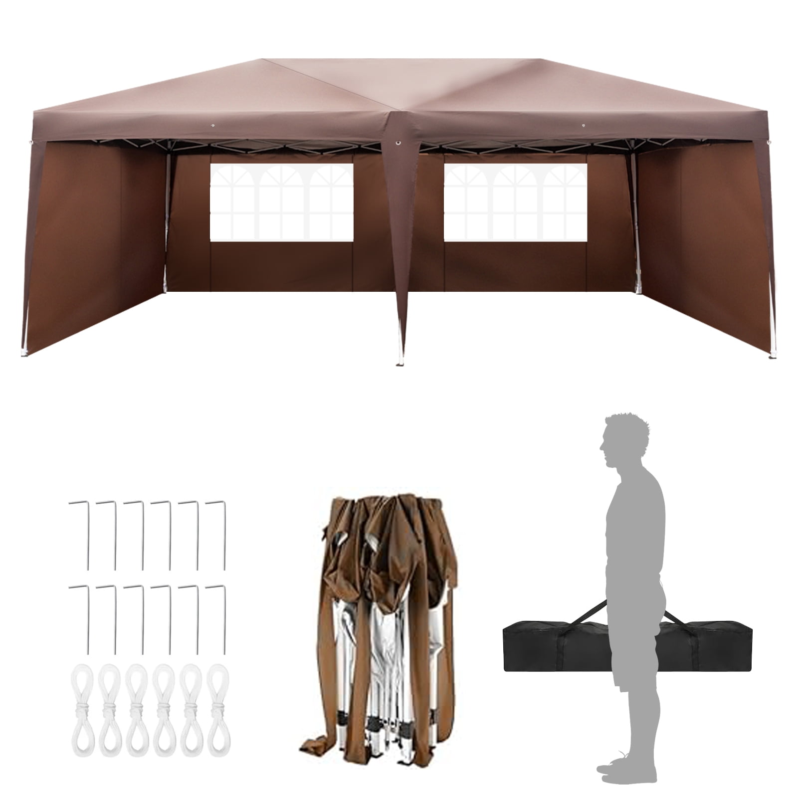 Ktaxon 10'x 20' Patio Ez Pop up Party Tent Wedding Canopy W/4 Side Walls