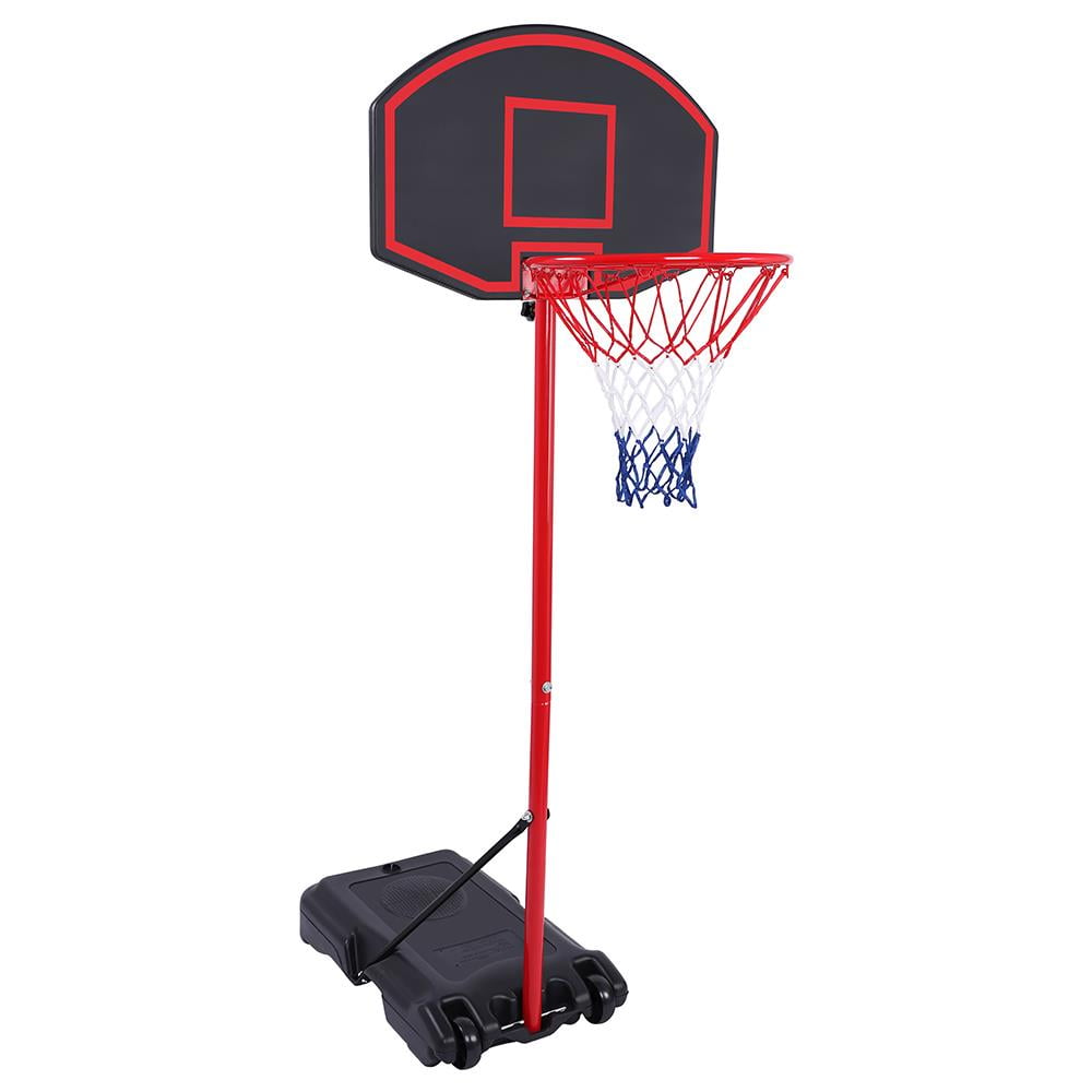 Ktaxon 5.2' to 6.9' Adjustable Basketball Hoop Stand with Wheels, Backboard, Rim Net,Portable for Teenager Indoor/Outdoor Fitness Exercise