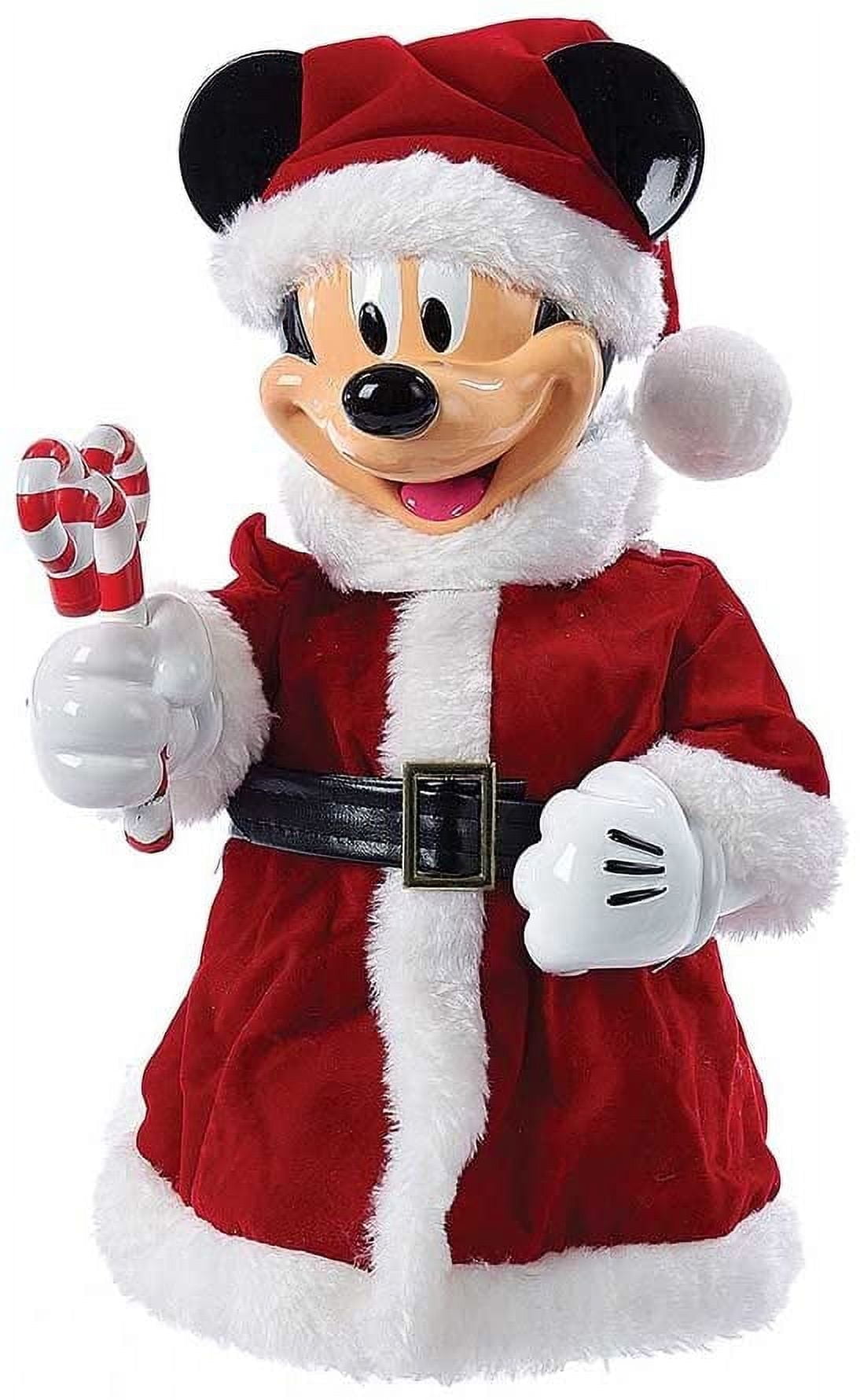 Kurt Adler 10-Inch Mickey Mouse Christmas Treetop & Tablepiece – Bendable Arms Holiday Décor