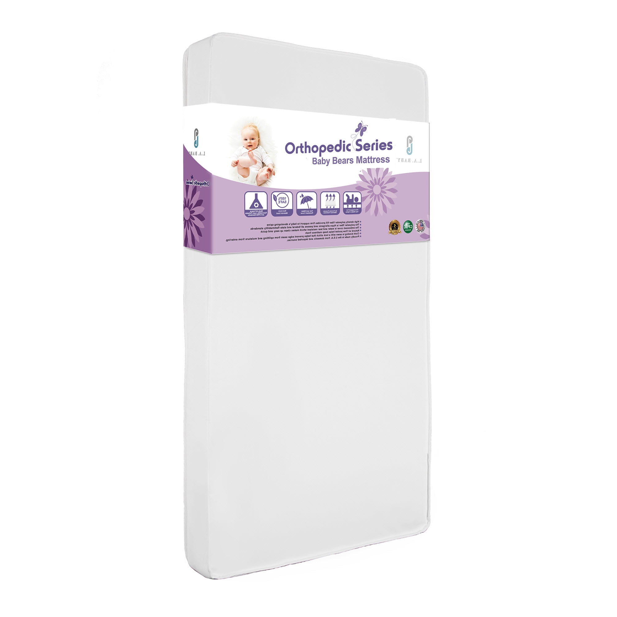 2-Stage Standard Crib/Toddler Waterproof Mattress with Natural Coconut Fiber Layer