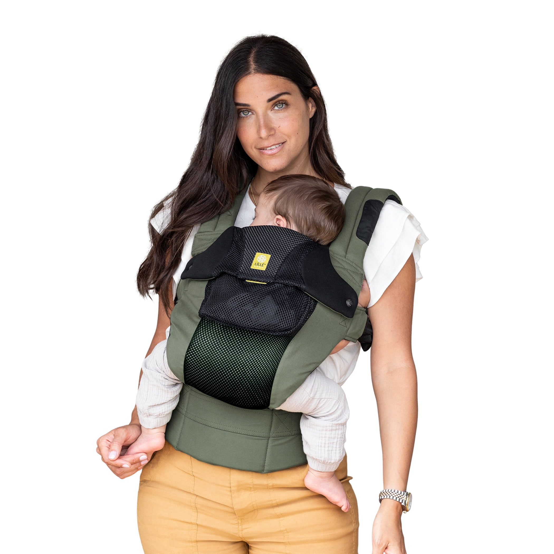 LÍLLÉbaby Complete 6-in-1, Deluxe Airflow Ergonomic Carrier in Olive/Black