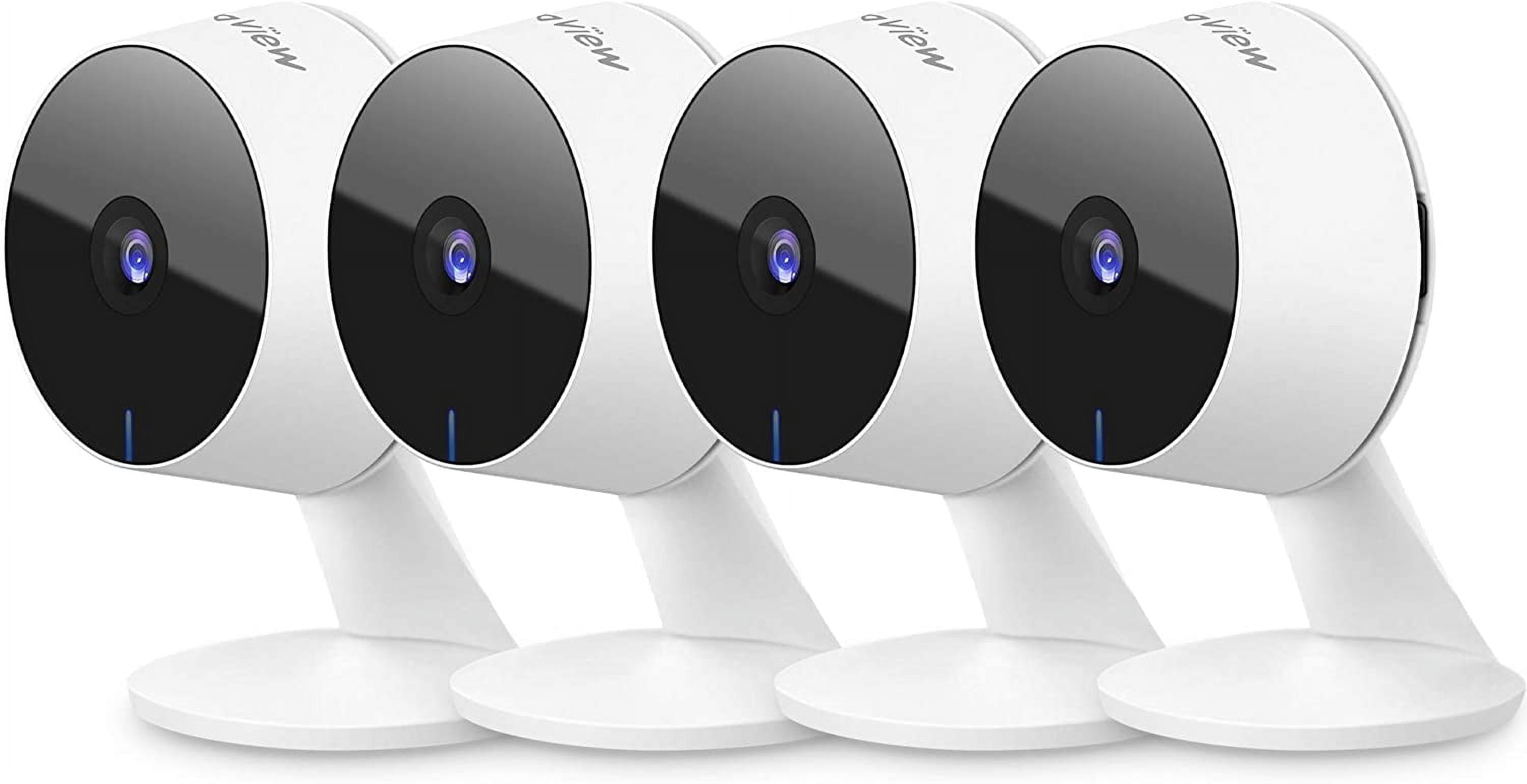 LaView Security Cameras 4 Pieces, Home Security Camera Indoor 1080P, Wi-Fi Cameras for Baby/Pet, Motion Detection, Two-Way Audio, Night Vision
