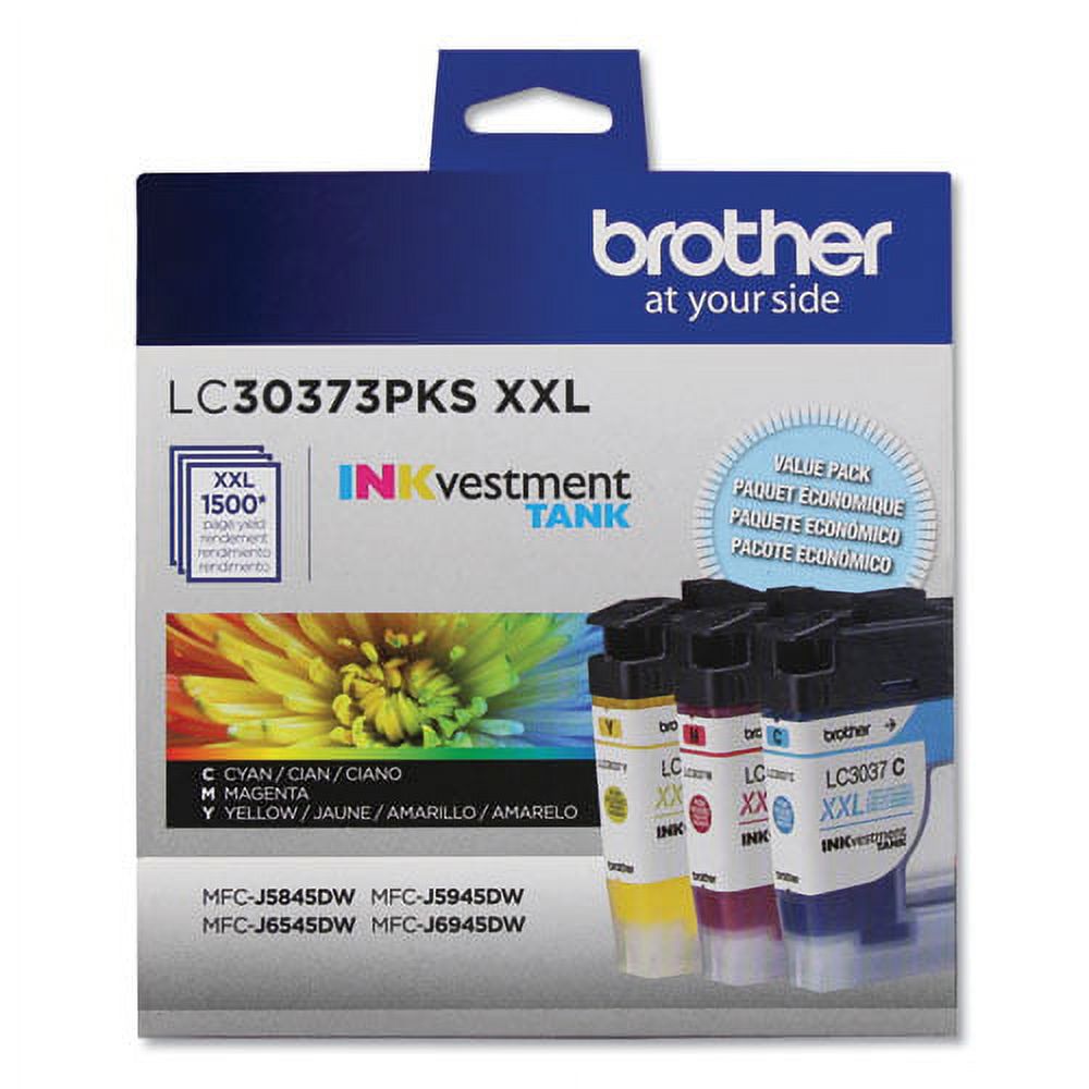 Lc30373pks Inkvestment Super High-Yield Ink, 1,500 Page-Yield, Cyan/magenta/yellow | Bundle of 2 Packs