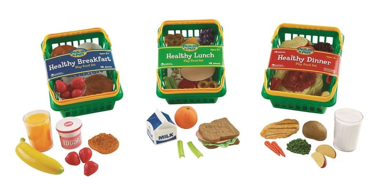 Learning Resources Pretend and Play Food Healthy Meals, Play Food, Ages 3+