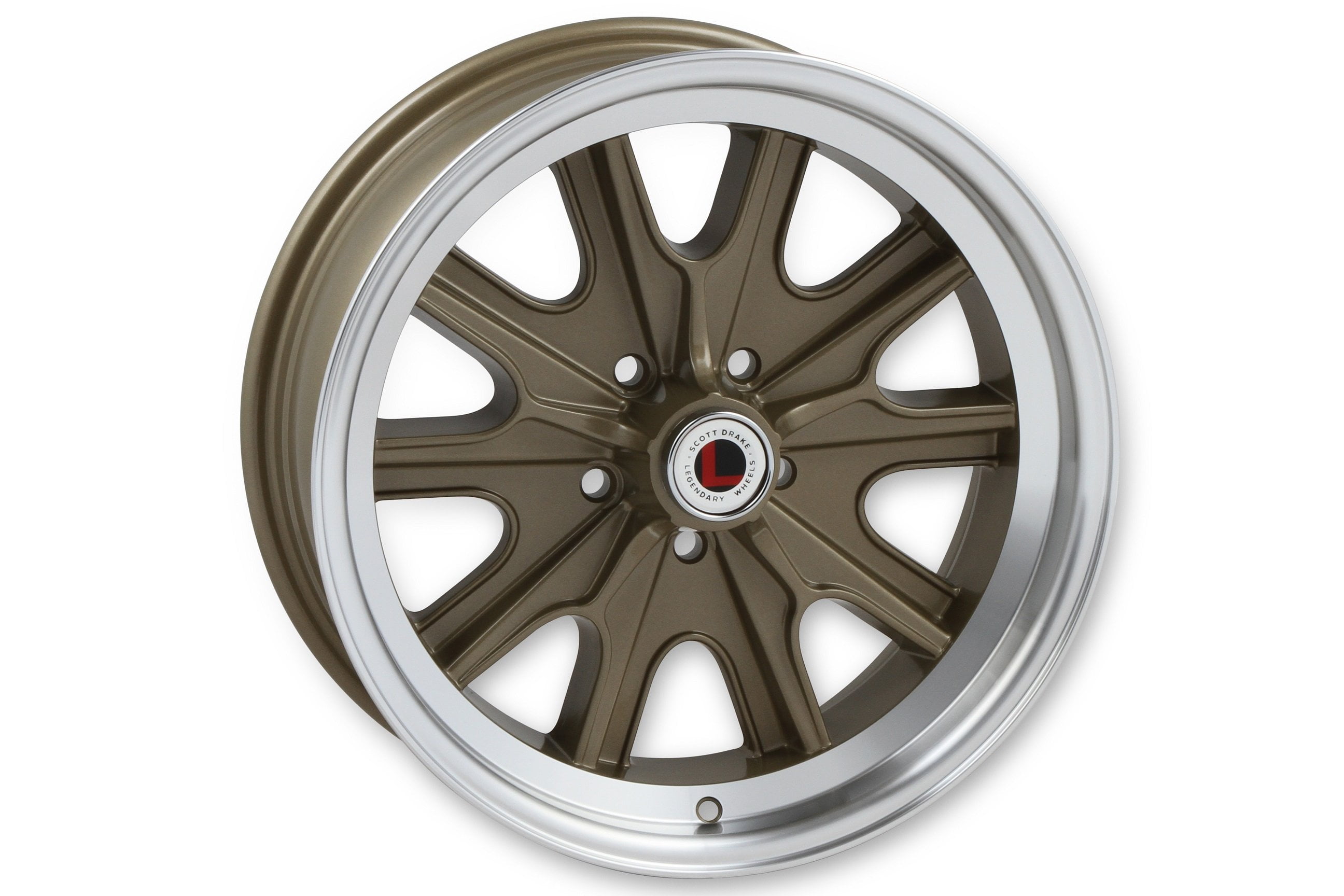 Legendary Wheels HB45 - 17 x 7 in. - 5 x 4.5 - 4.25 bs - Gold Haze
