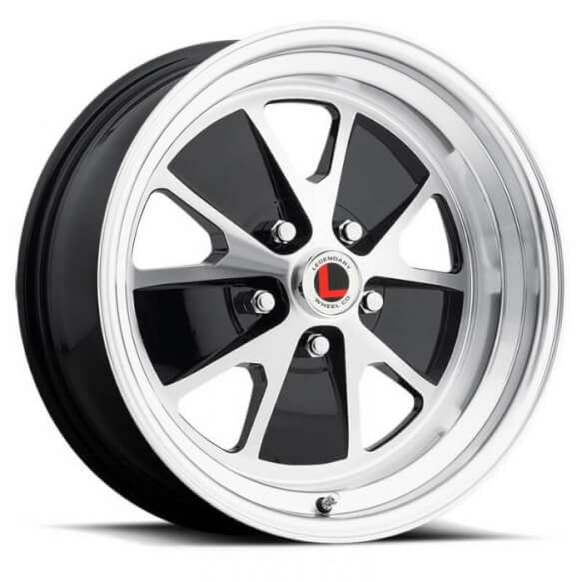 Legendary Wheels Styled - 17 x 7 in. - 5 x 4.5 - 4.25 bs - Gloss Black/Machined