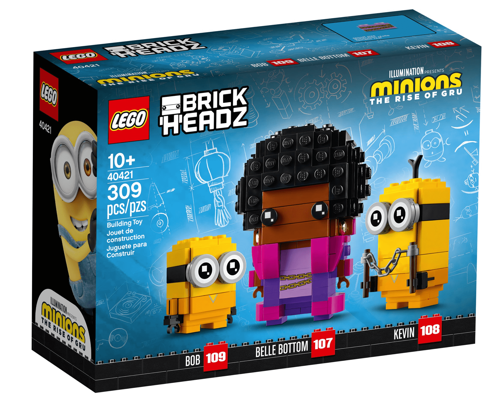 Lego 40421 BrickHeadz Minions Belle Bottom, Kevin and Bob New with Sealed Box