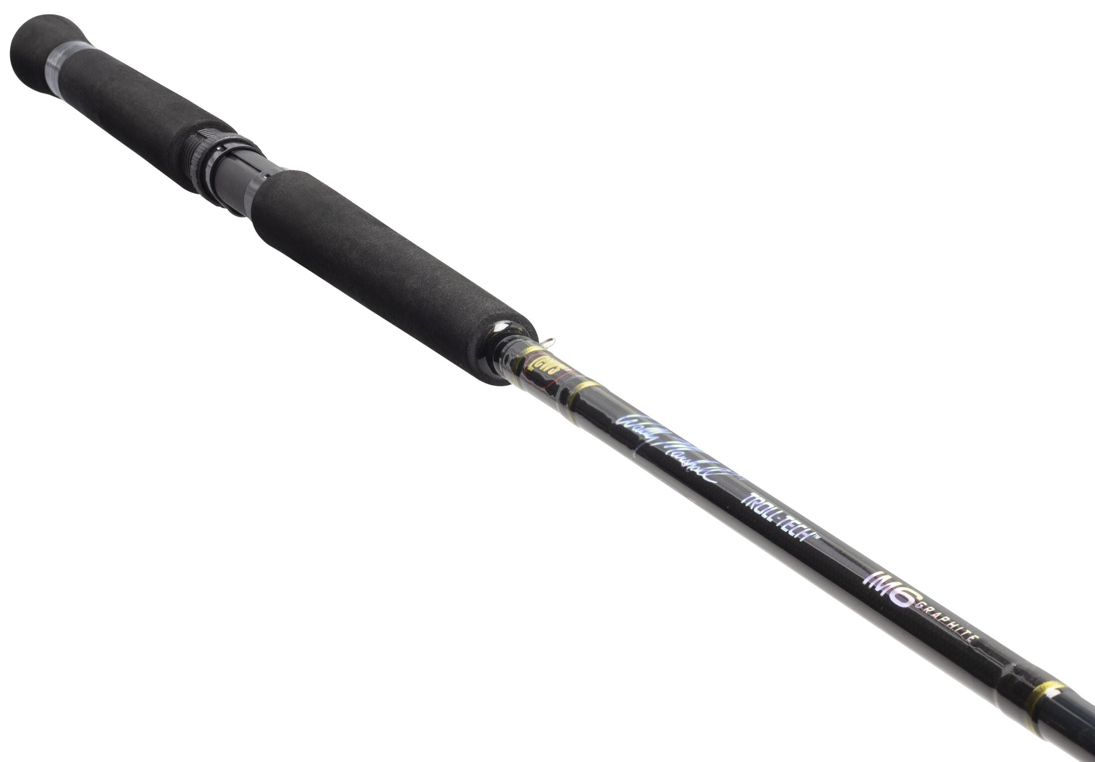 Lew's Wally Marshall Troll Tech Casting Fishing Rod, 10-Foot 2-Piece Rod, Medium-Heavy Power, Black