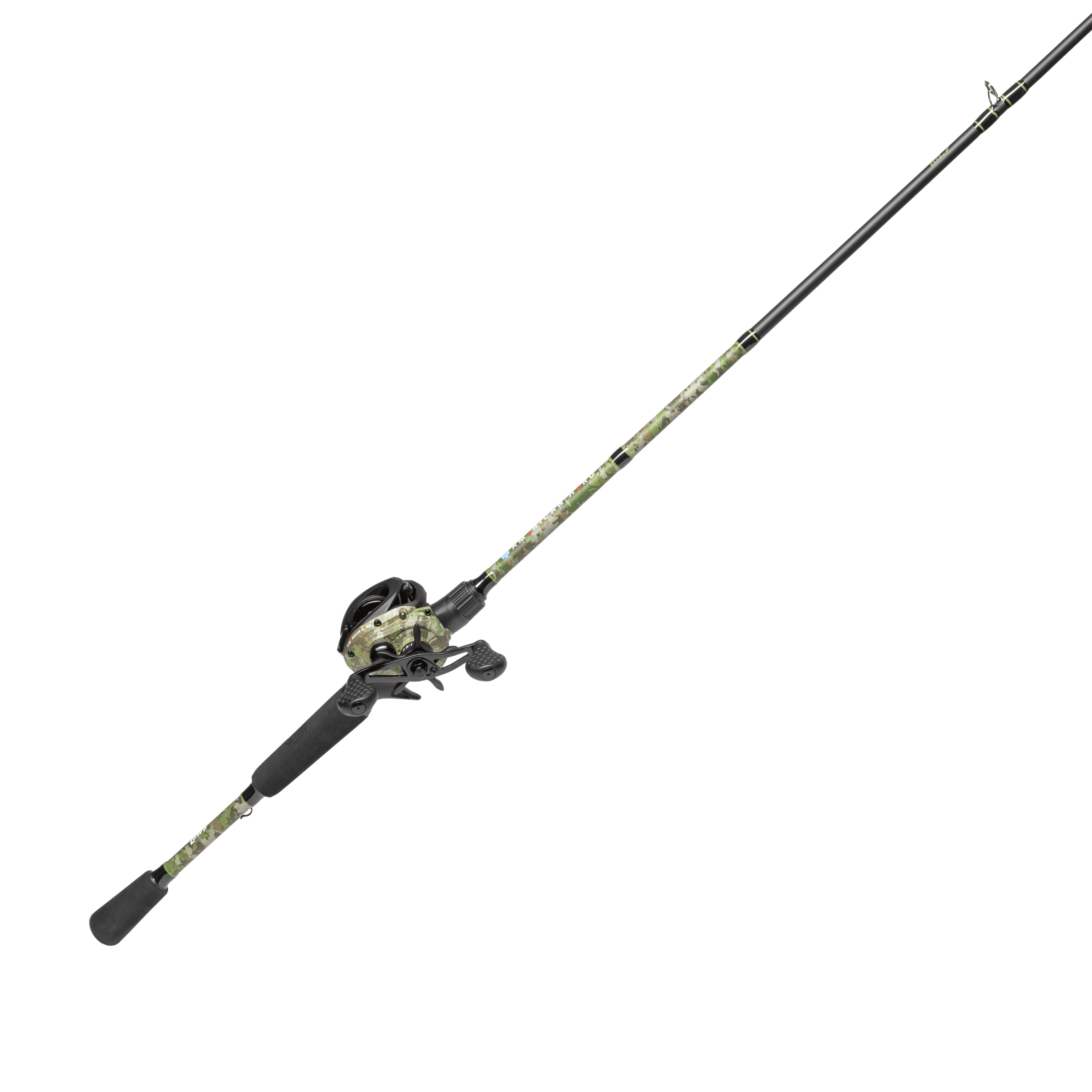 Lew's American Hero Camo Baitcast Reel and Fishing Rod Combo, 7-Foot Rod, Medium Power Fast Action, Right-Hand Retrieve, Camo/Black