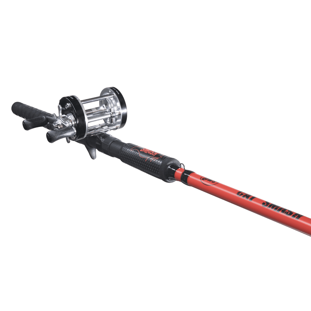 Lew's CAT Smash Casting Reel and Fishing Rod Combo, 7-Foot 2-Inch Rod, Red