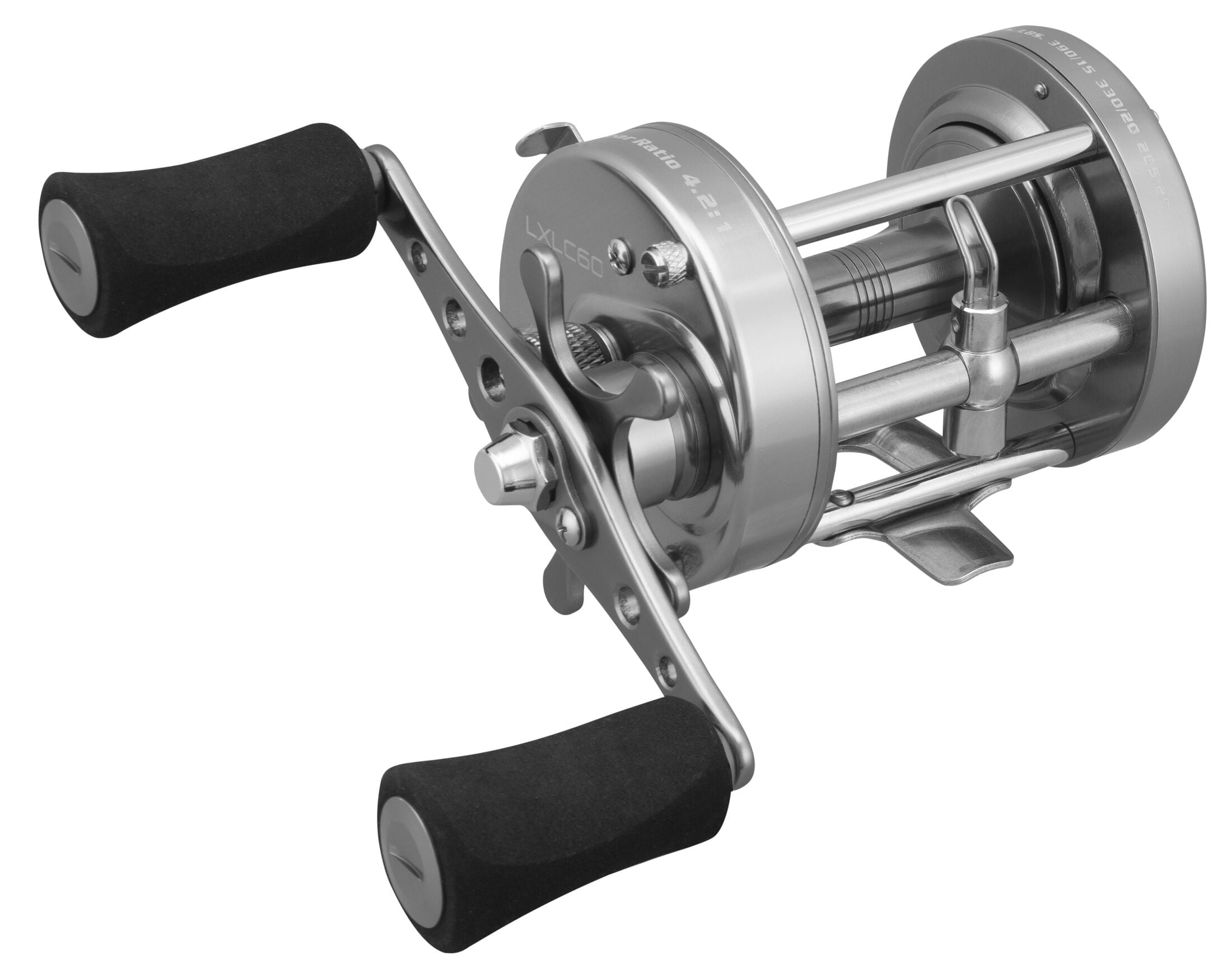 Lew's Laser XL Baitcast Fishing Reel, Size 60 Reel, Silver