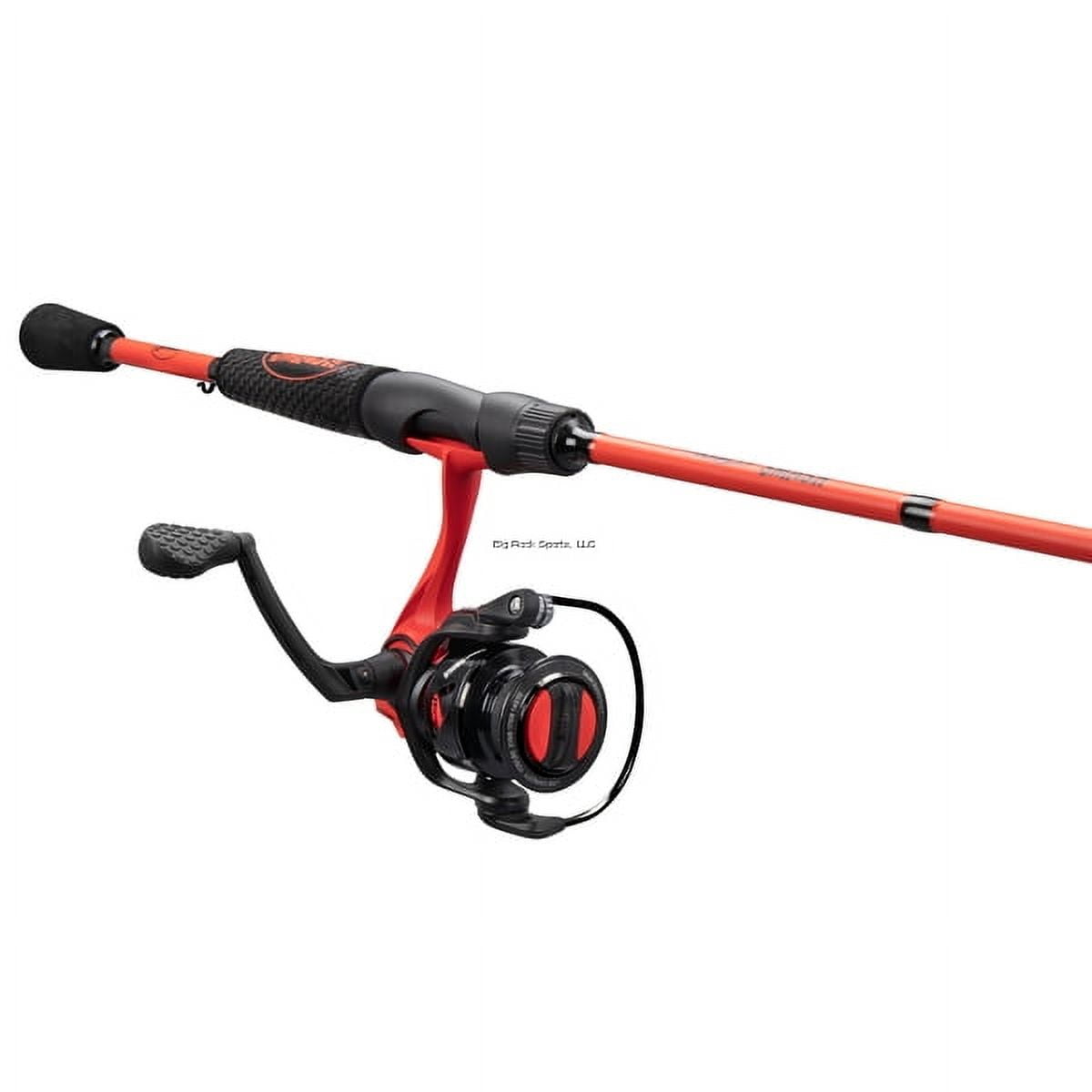 Lew's Mach Smash Spinning Reel and Fishing Rod Combo, 6-Foot Rod, Size 20 Reel, Red/Black