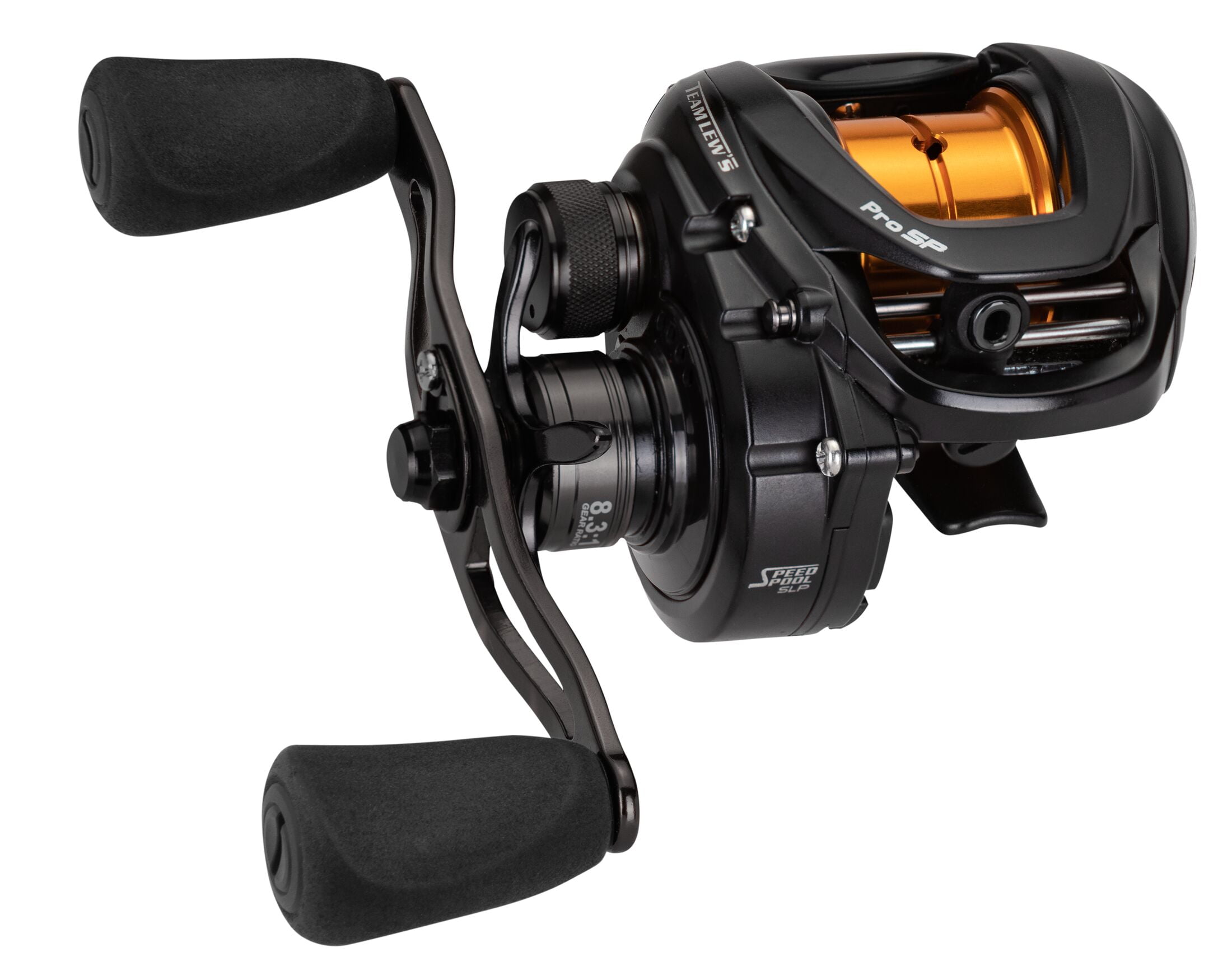 Lew's Team Lew's Pro SP Skipping and Pitching Reel, 7.5:1 Gear Ratio, Right-Hand Retrieve, Black