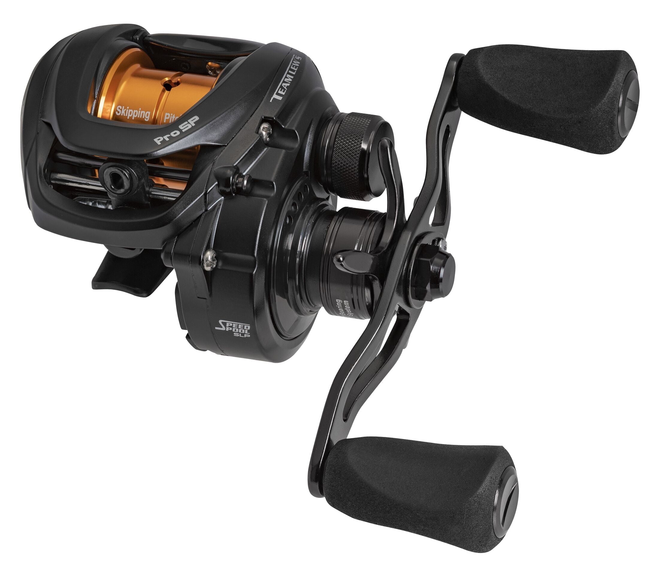 Lew's Team Lew's Pro SP Skipping and Pitching SLP Baitcast Fishing Reel, 8.3:1 Gear Ratio, Left-Hand Retrieve, Black