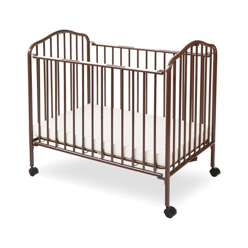 LA Baby Mini/Portable Folding Crib, Chocolate