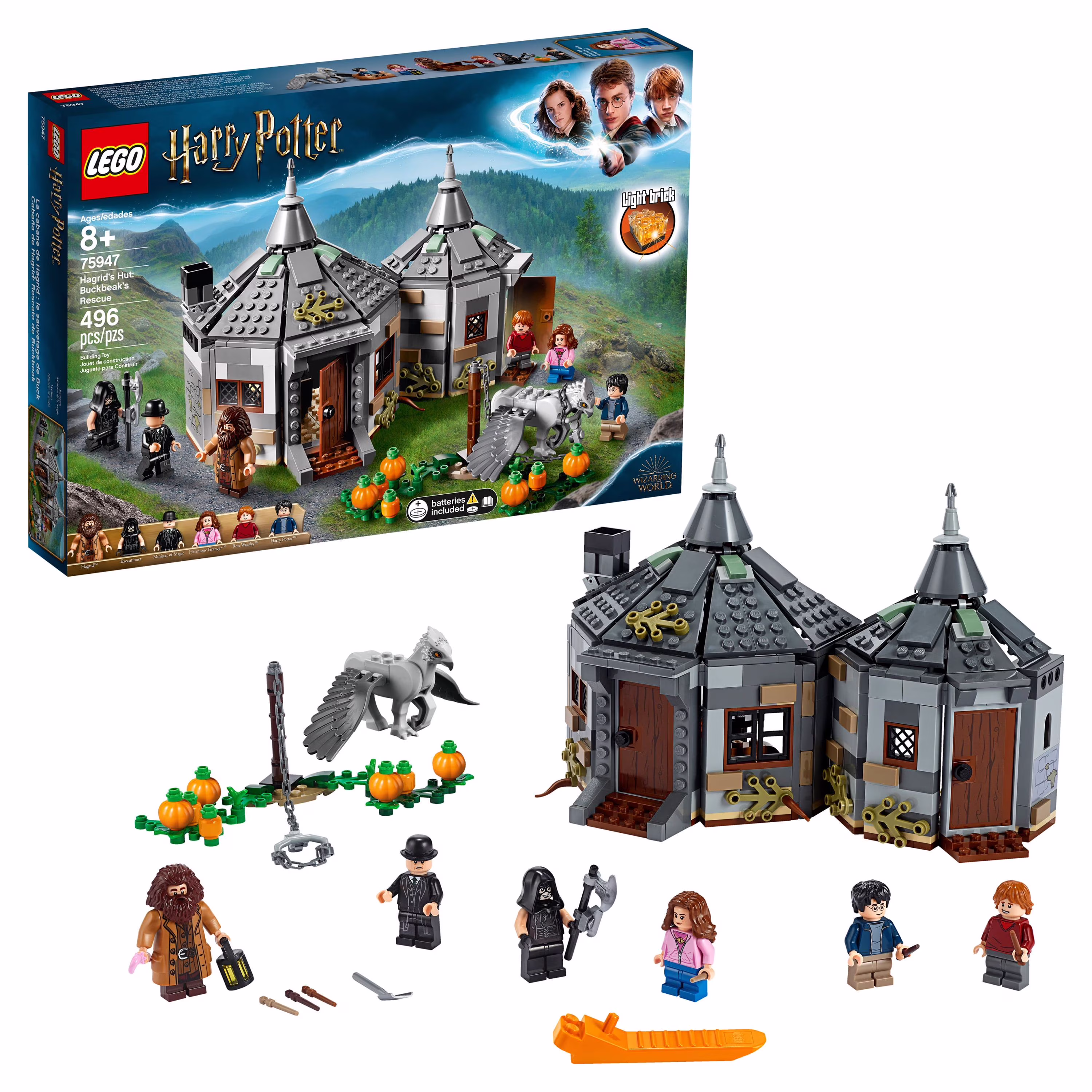 LEGO Harry Potter Hagrid's Hut: Buckbeak's Rescue 75947 Building Set (496 Pieces)