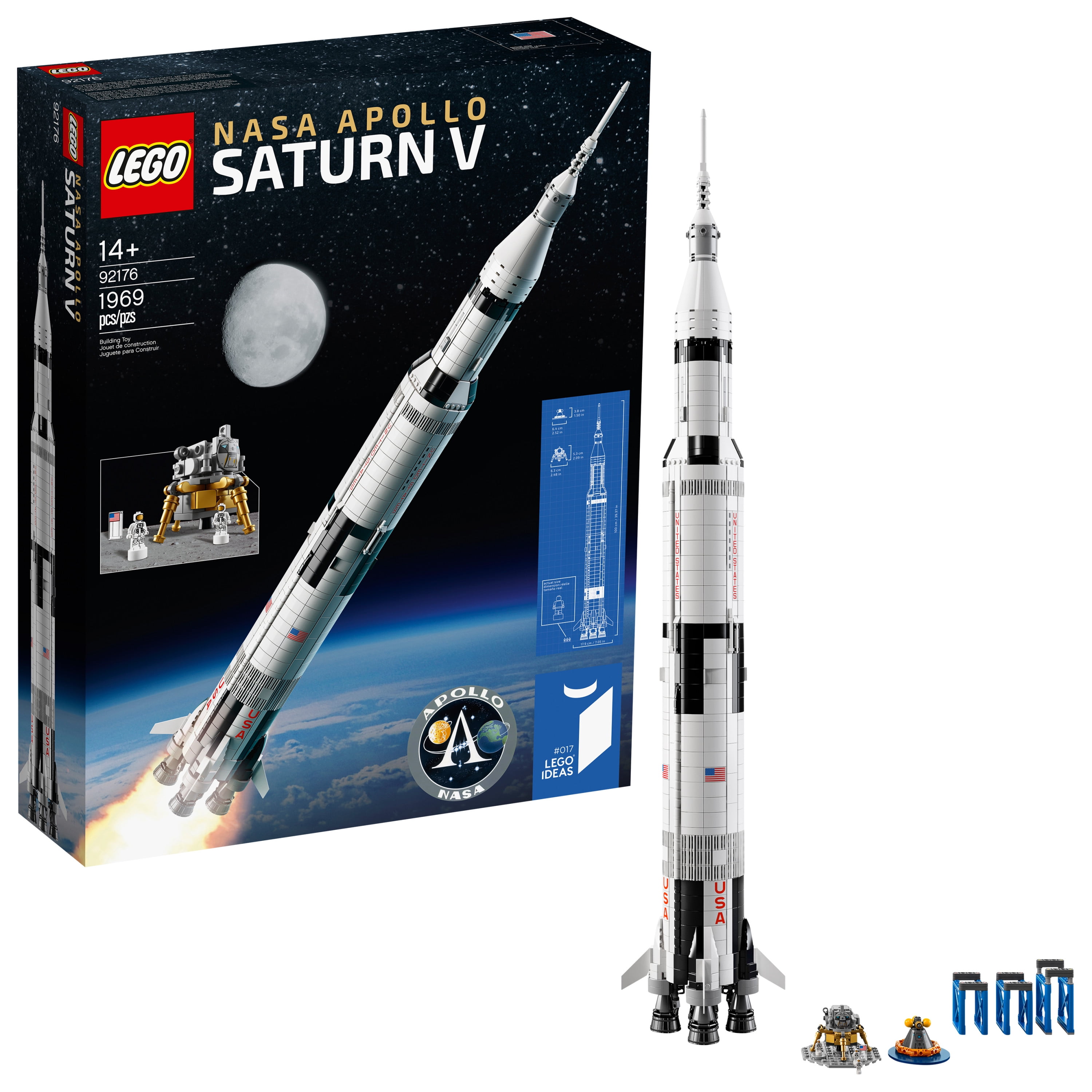 LEGO Ideas NASA Apollo Saturn V 92176 Building Set for Adults (1,969 Pieces)