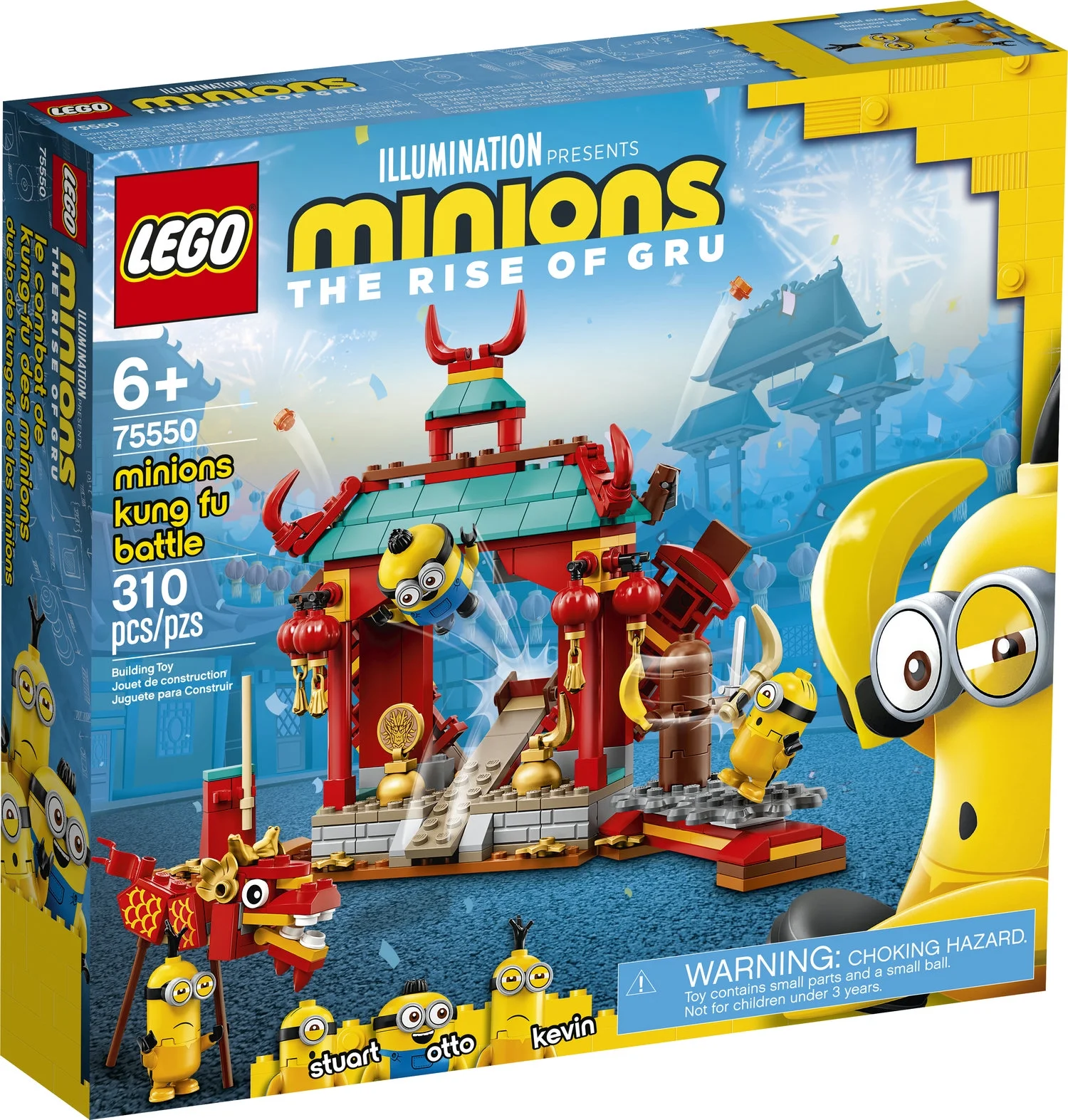 LEGO Minions: The Rise of Gru: Minions Kung Fu Battle Toy Temple Building Set for Kids (75550)