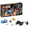 LEGO Star Wars A-Wing vs. TIE Silencer Microfighters Combat Building Set 75196