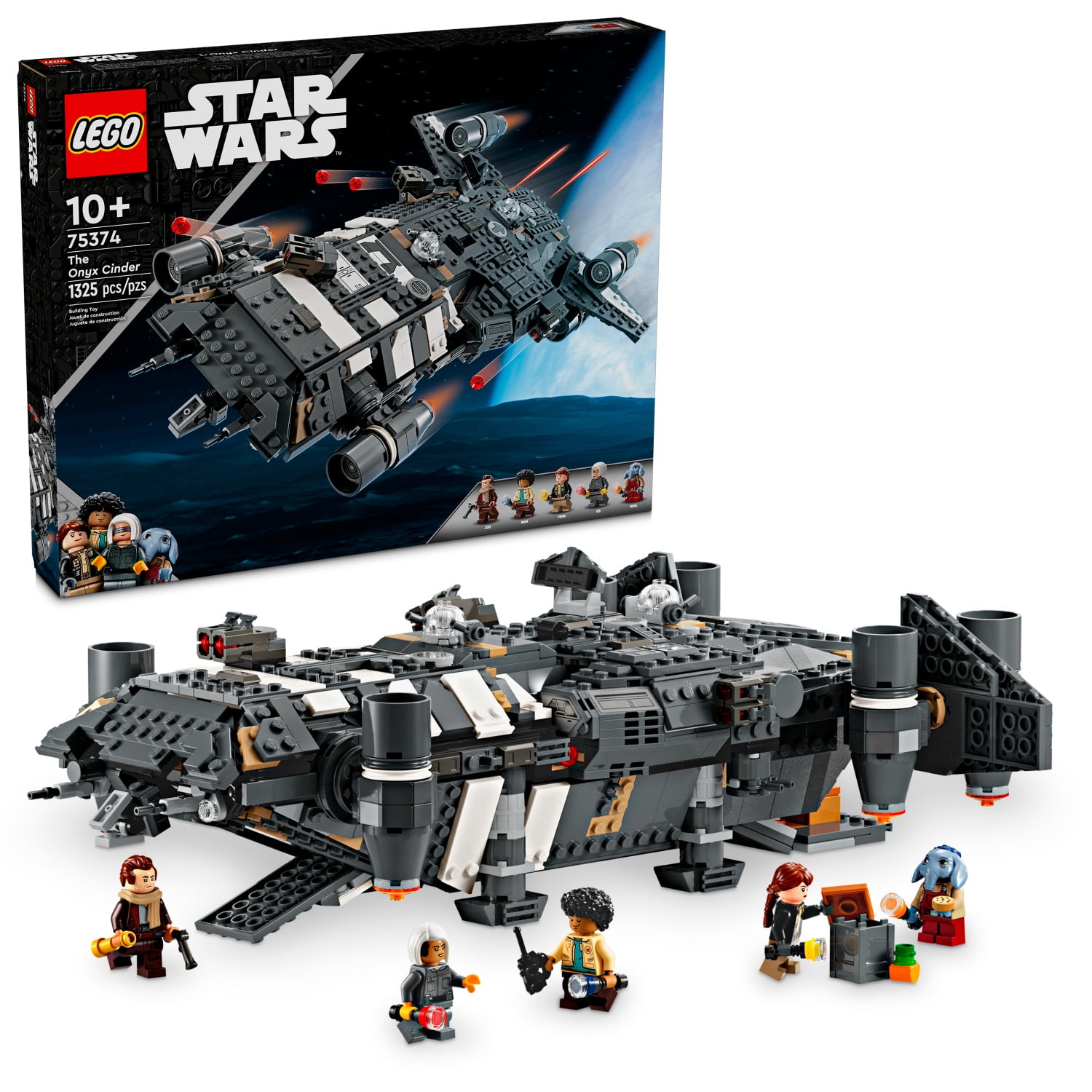 LEGO Star Wars: Skeleton Crew The Onyx Cinder Building Set, Star Wars Toy with 5 Minifigures, 75374