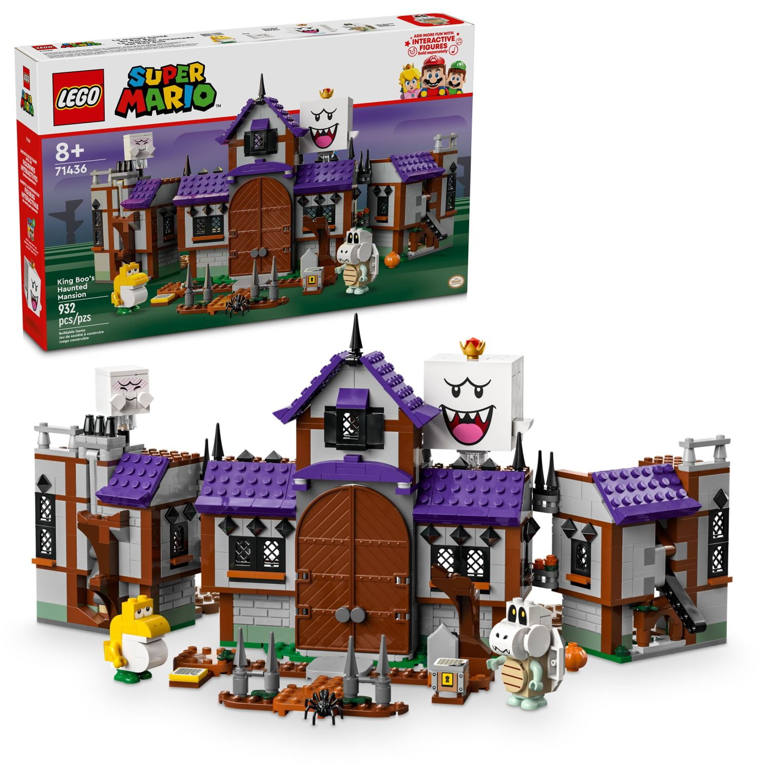 LEGO Super Mario King Boo's Haunted Mansion - Building Toy for Kids Ages 8+ - Mario Toy W/ 4 LEGO Minifigures - Gift for Boys, Girls, & Gamers - 71436