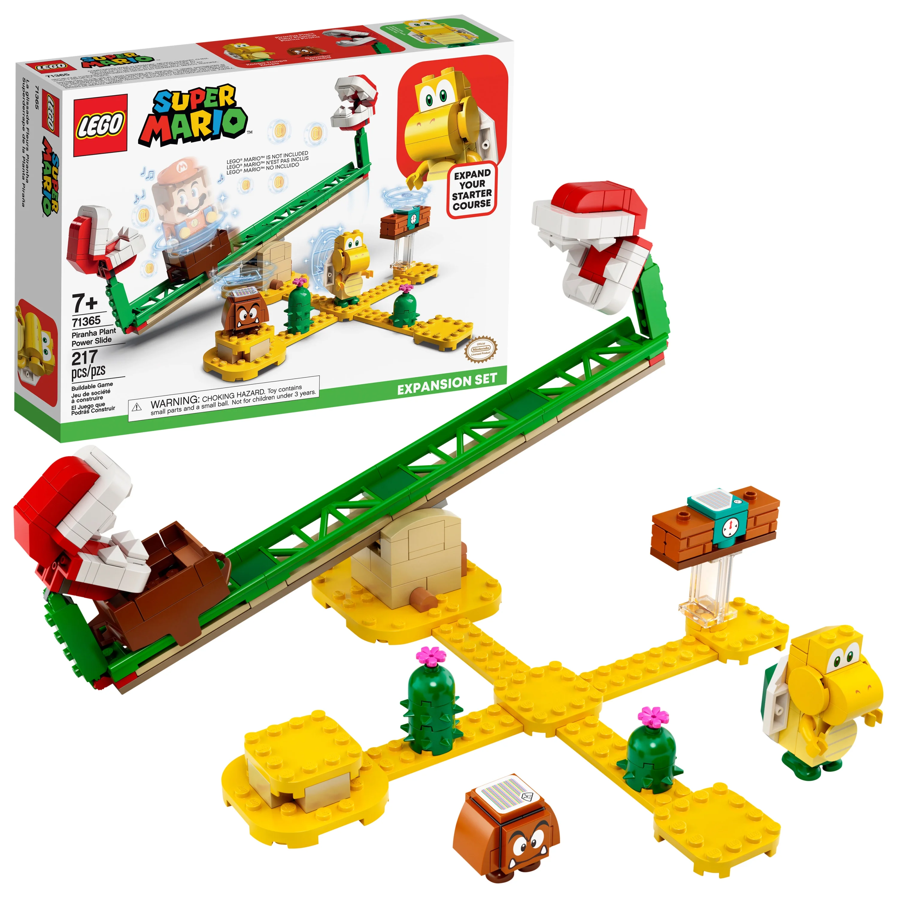 LEGO Super Mario Piranha Plant Power Slide Expansion Set 71365 Action Building Toy for Kids (217 Pieces)