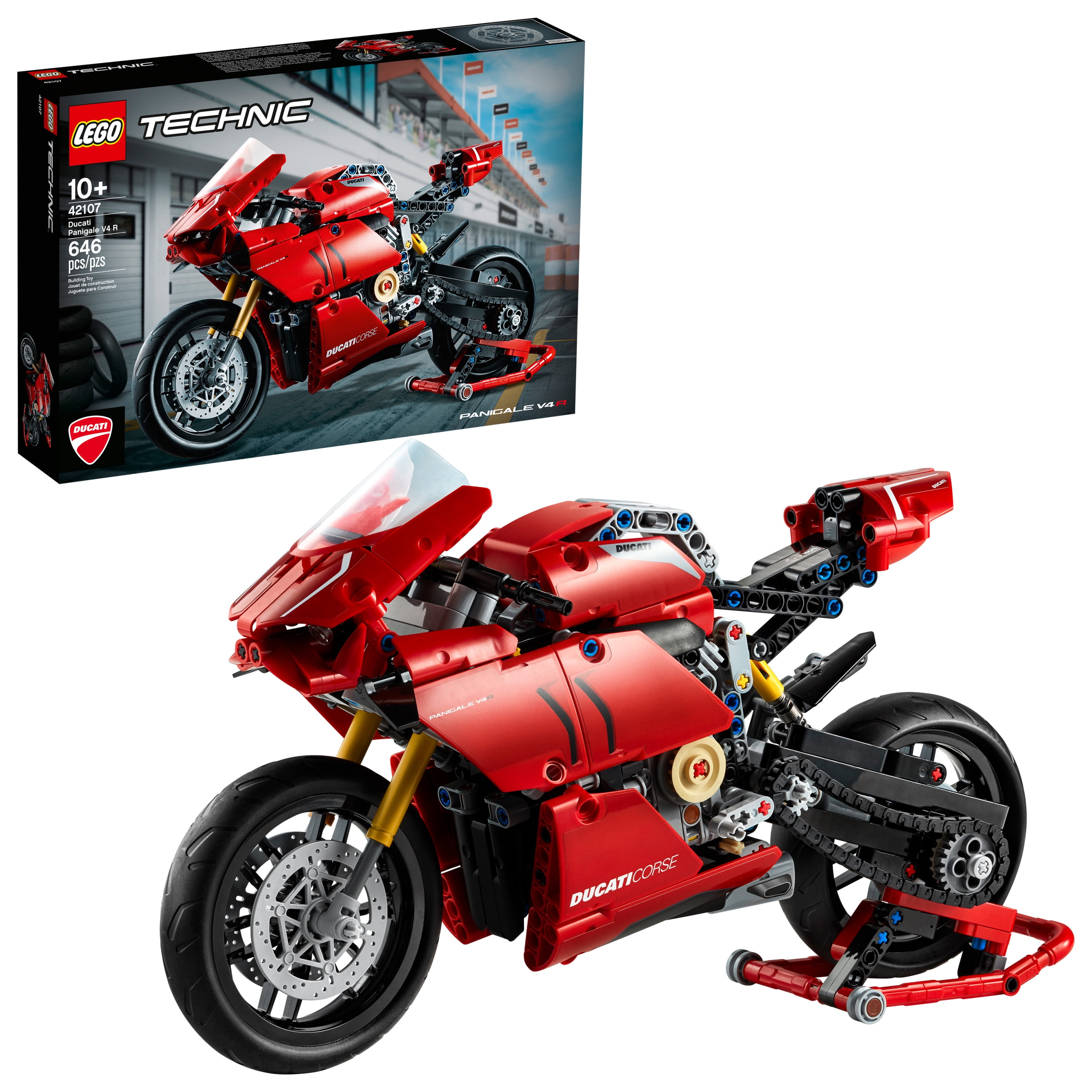 LEGO Technic Ducati Panigale V4 R 42107 Motorcycle Toy Building Toy Ages 10+ (646 pieces)