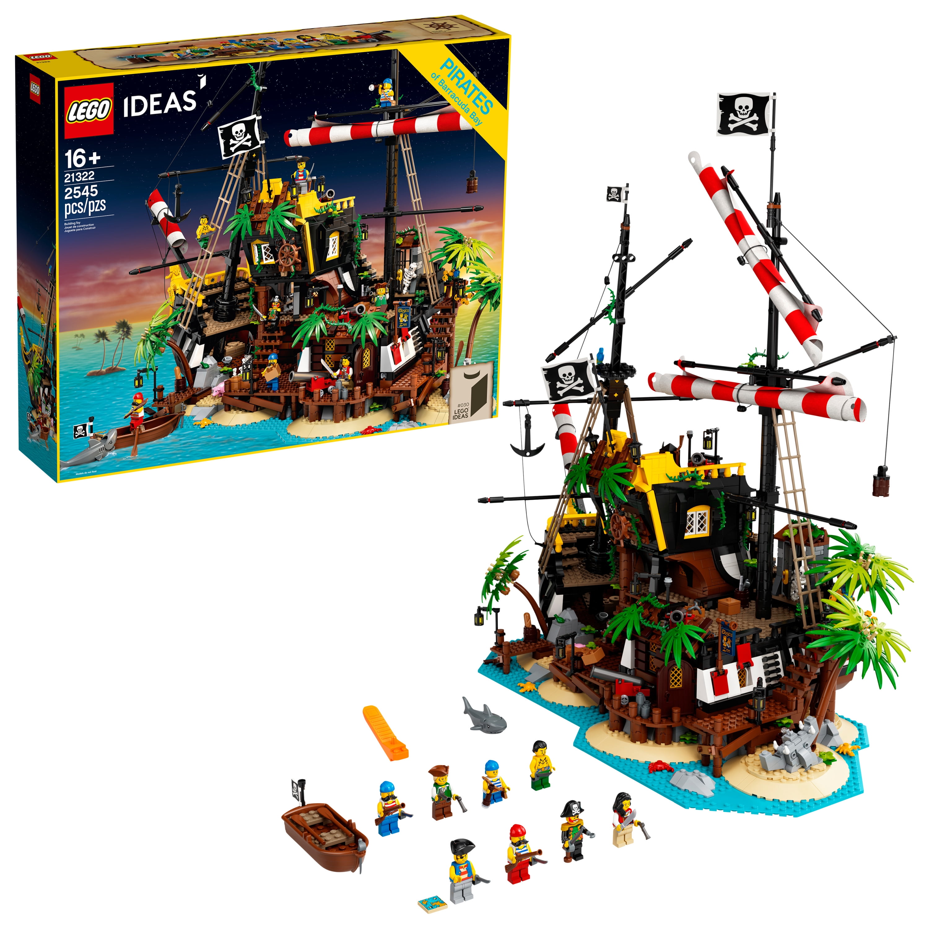 LEGO 6316404 Ideas Pirates of Barracuda Bay Pirate Shipwreck Kit, 2545 Piece