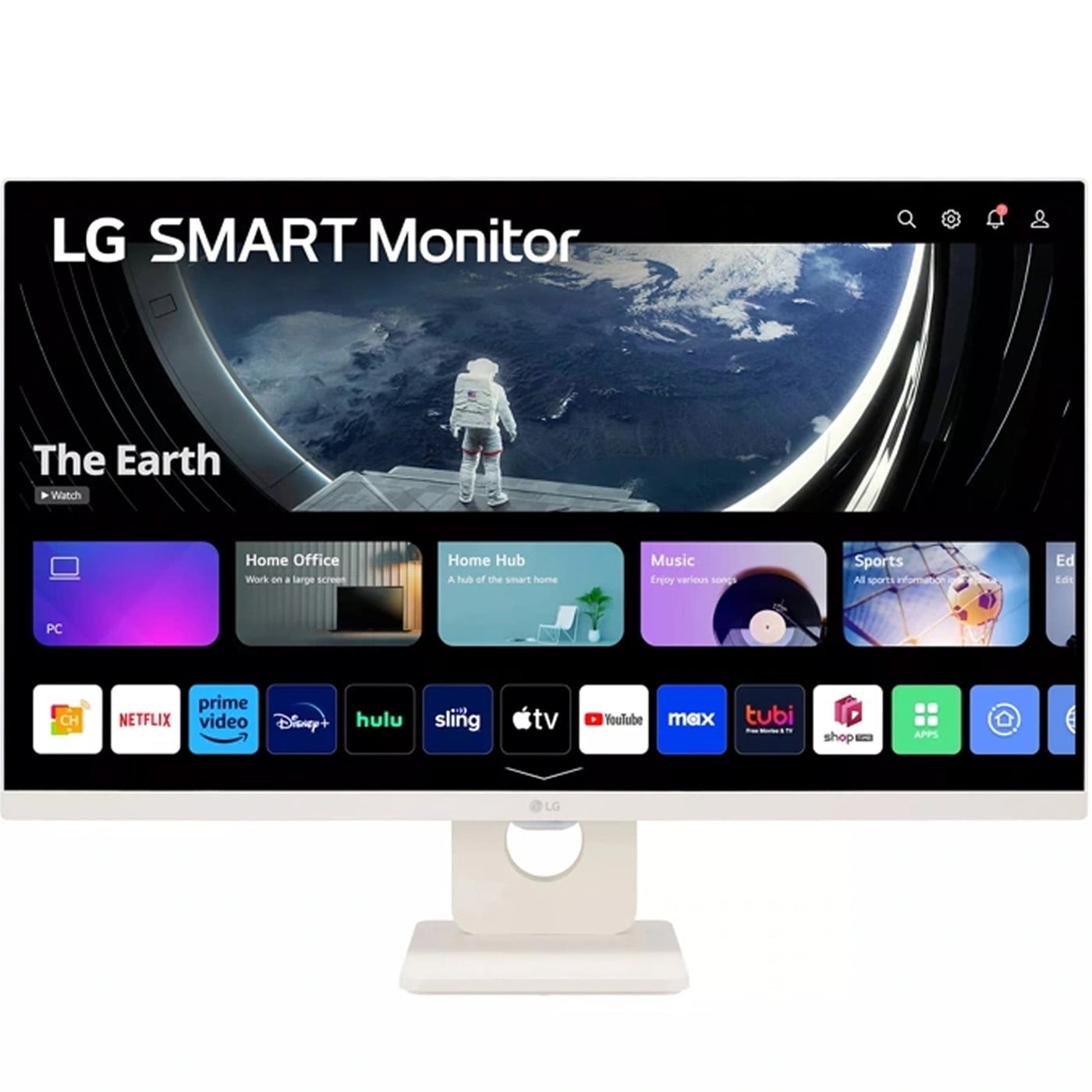 LG 27SR50F 27" 16:9 Full HD IPS LCD Smart Monitor with webOS, White
