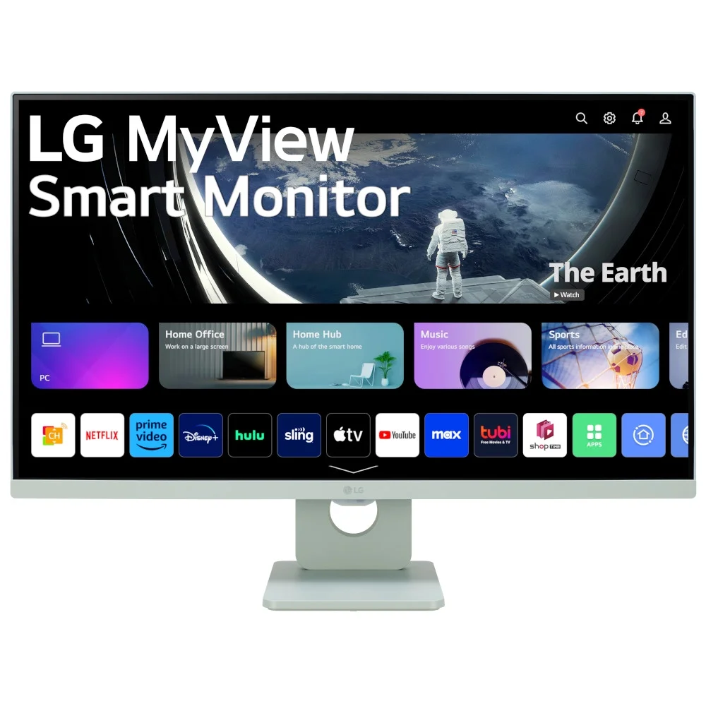 LG 27" Monitor Full HD IPS MyView Green Smart Monitor with webOS and Built-in Speakers, Model 27SR50F-G