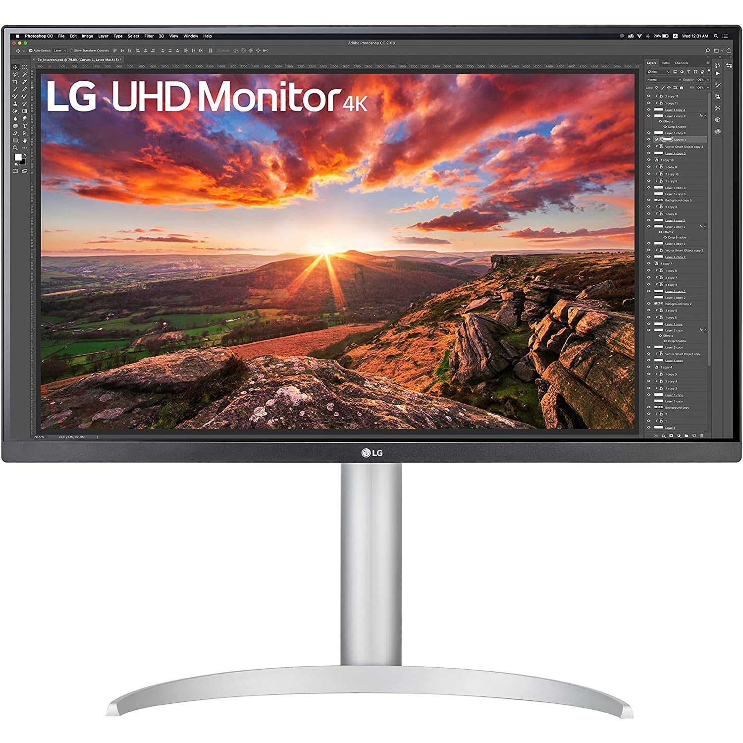 LG 27UP650-W 27" UHD (3840 x 2160) IPS Monitor with VESA DisplayHDR 400