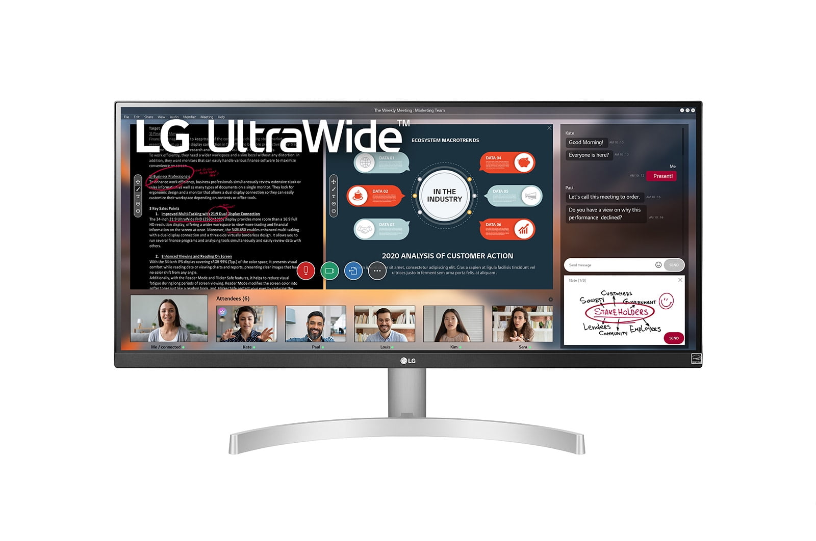 LG 29” UltraWide Full HD (2560 x 1080) IPS Display with FreeSync - 29WN600-W