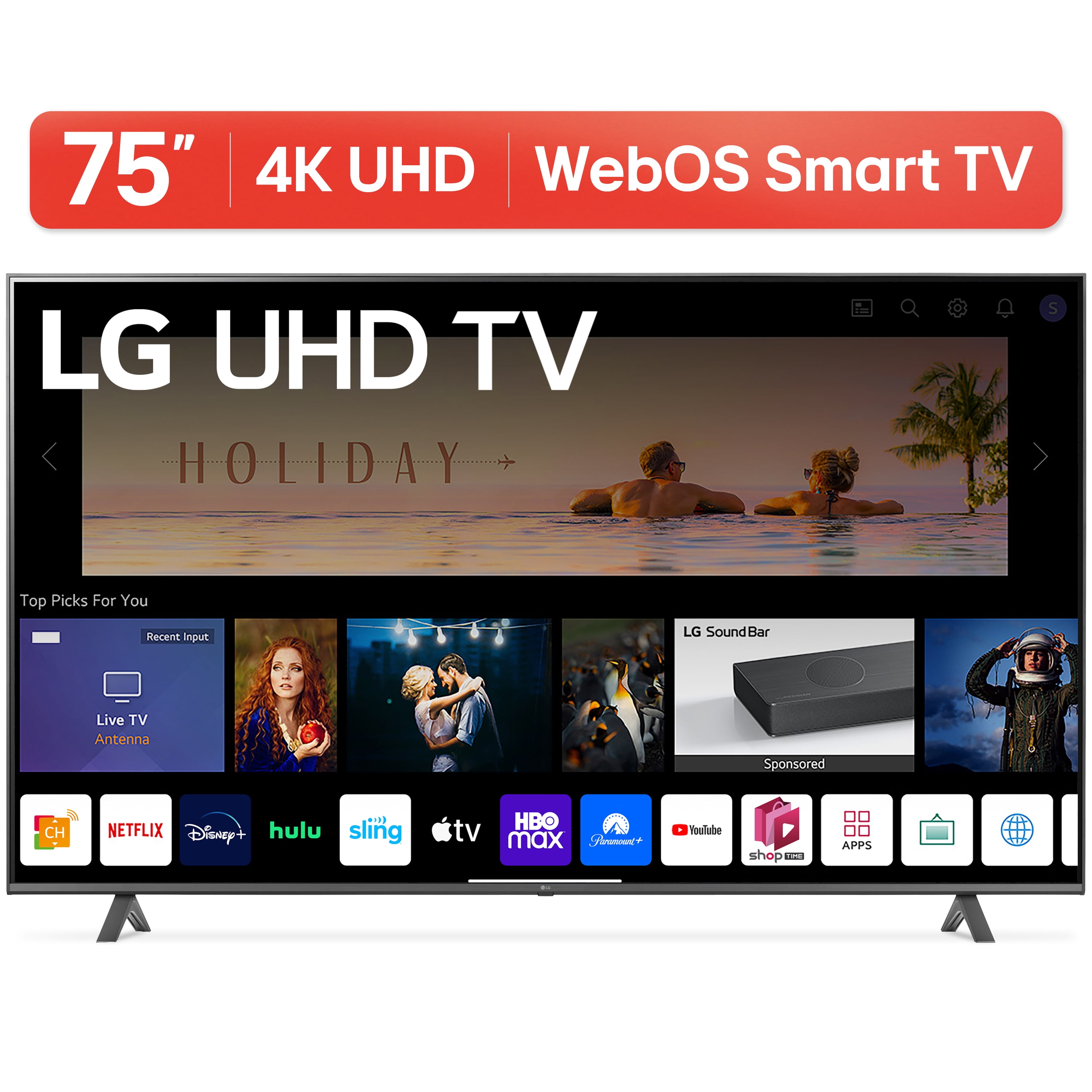LG 75" Class 4K UHD 2160P webOS Smart TV 75UQ7070ZUD (2022 Model)