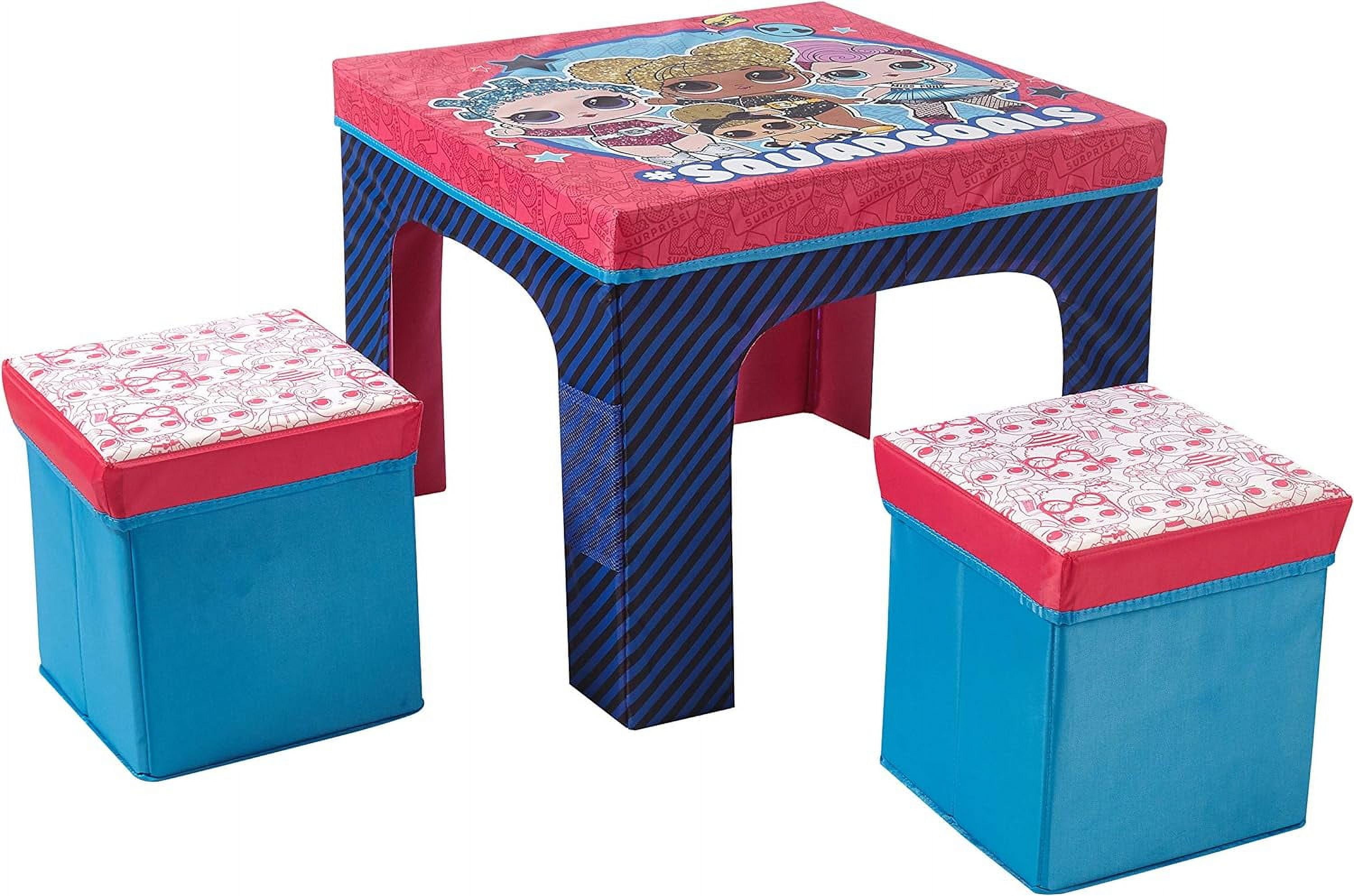 LOL Surprise 3 Piece Collapsible Storage Table and Chair Set
