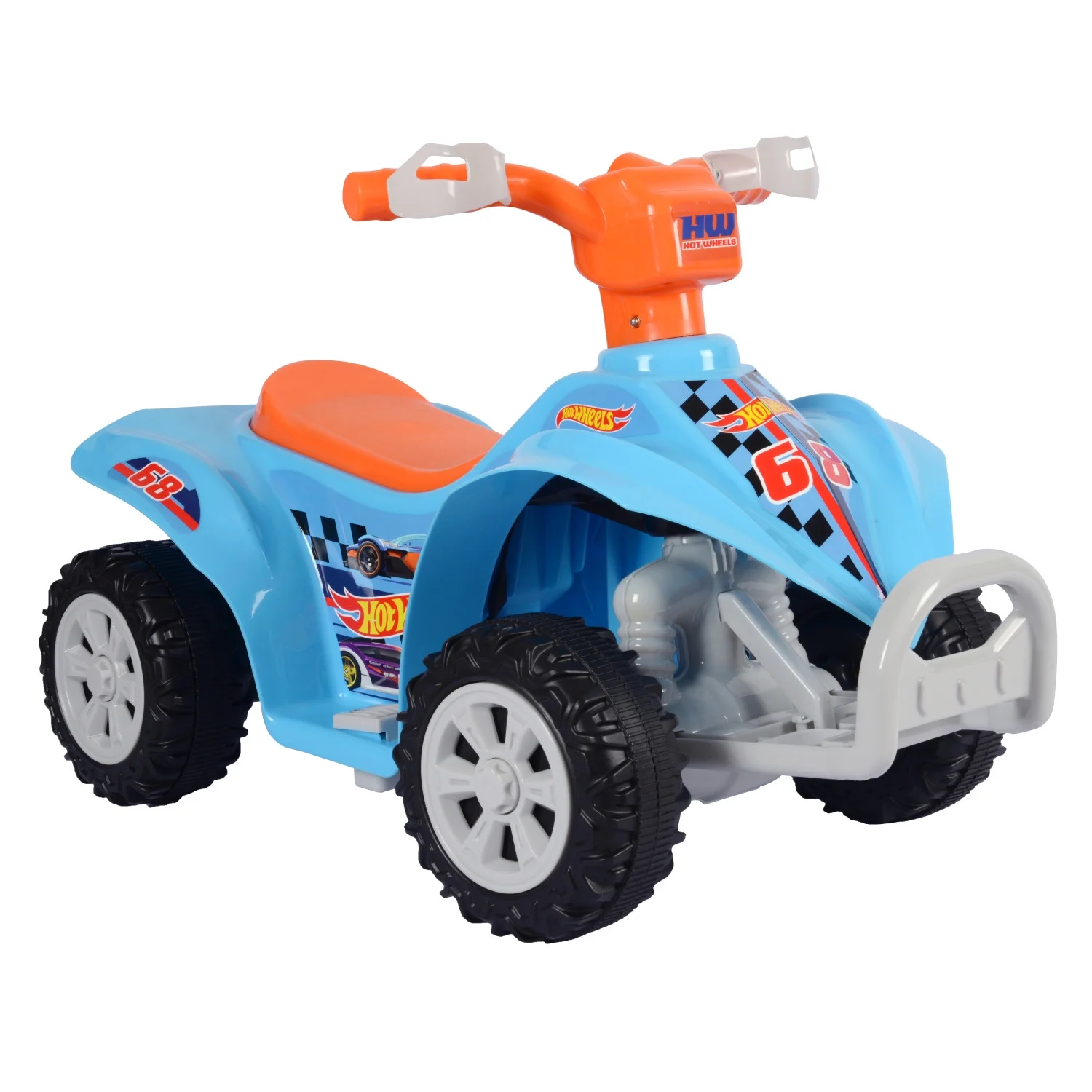 Licensed Hot Wheels 6V Battery Powered Ride on ATV for Kids Ages 2-5 Years Old, Blue
