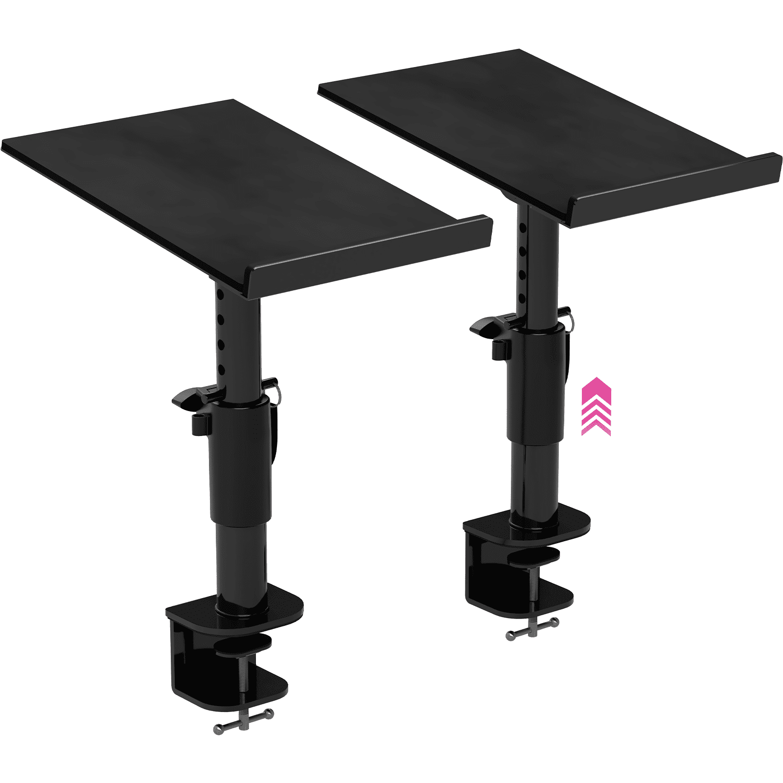 Liquid Stands Studio Monitor Stands - Music Studio Desktop Speaker Stands - 2 Pack 12x9 Clamp-on Adjustable Short or Tall Monitor Speaker Stands for Music Studio Desk Speaker Stand Mount with Tilt