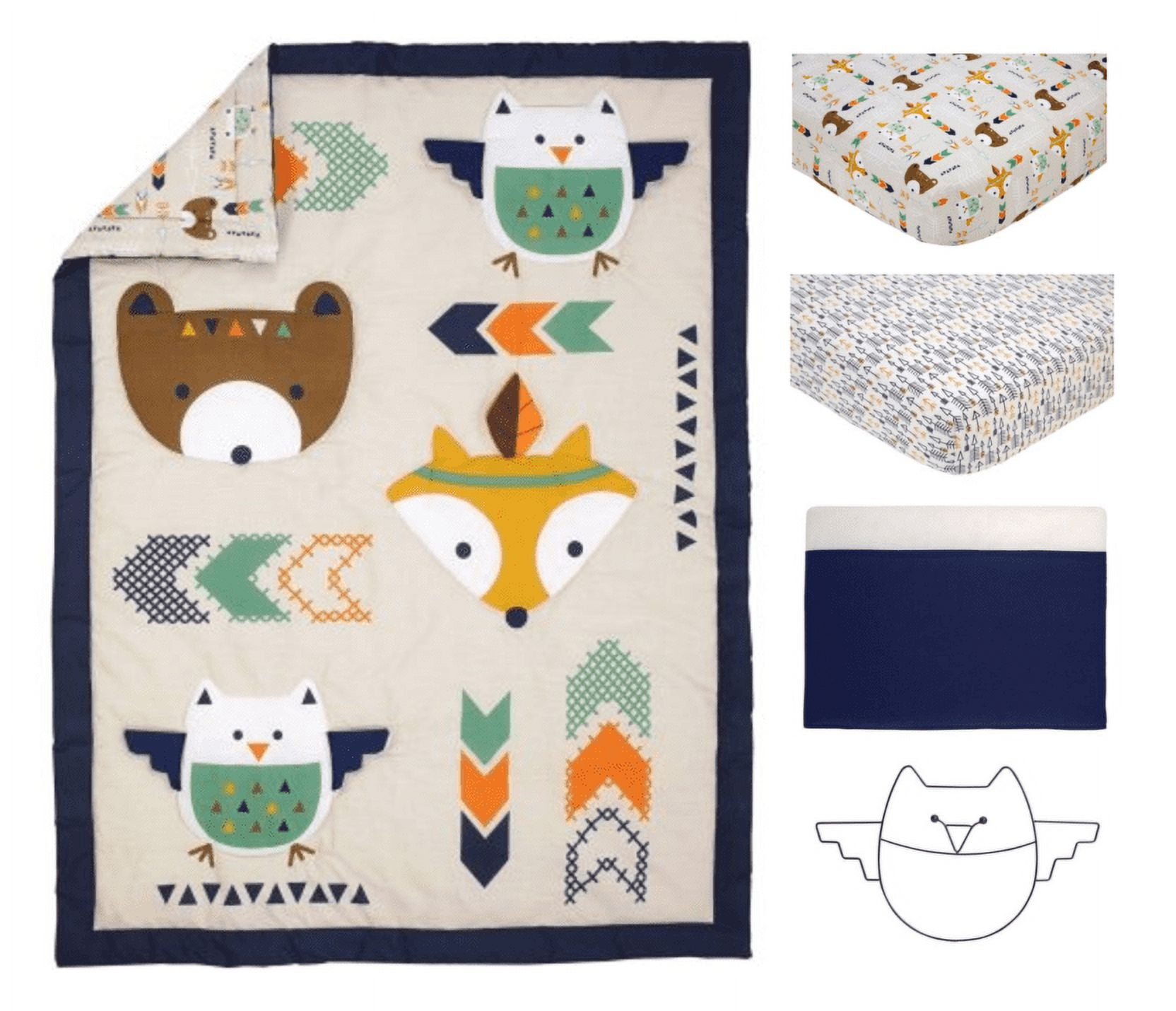 Little Love Aztec 5 Piece Crib Set